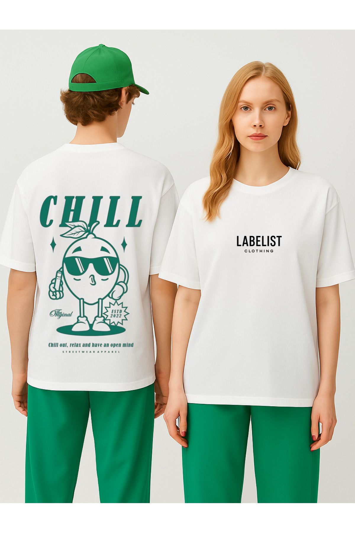 LABELIST CLOTHING UNISEX OVERSIZE CHILL OUT SIRT BASKILI T-SHIRT
