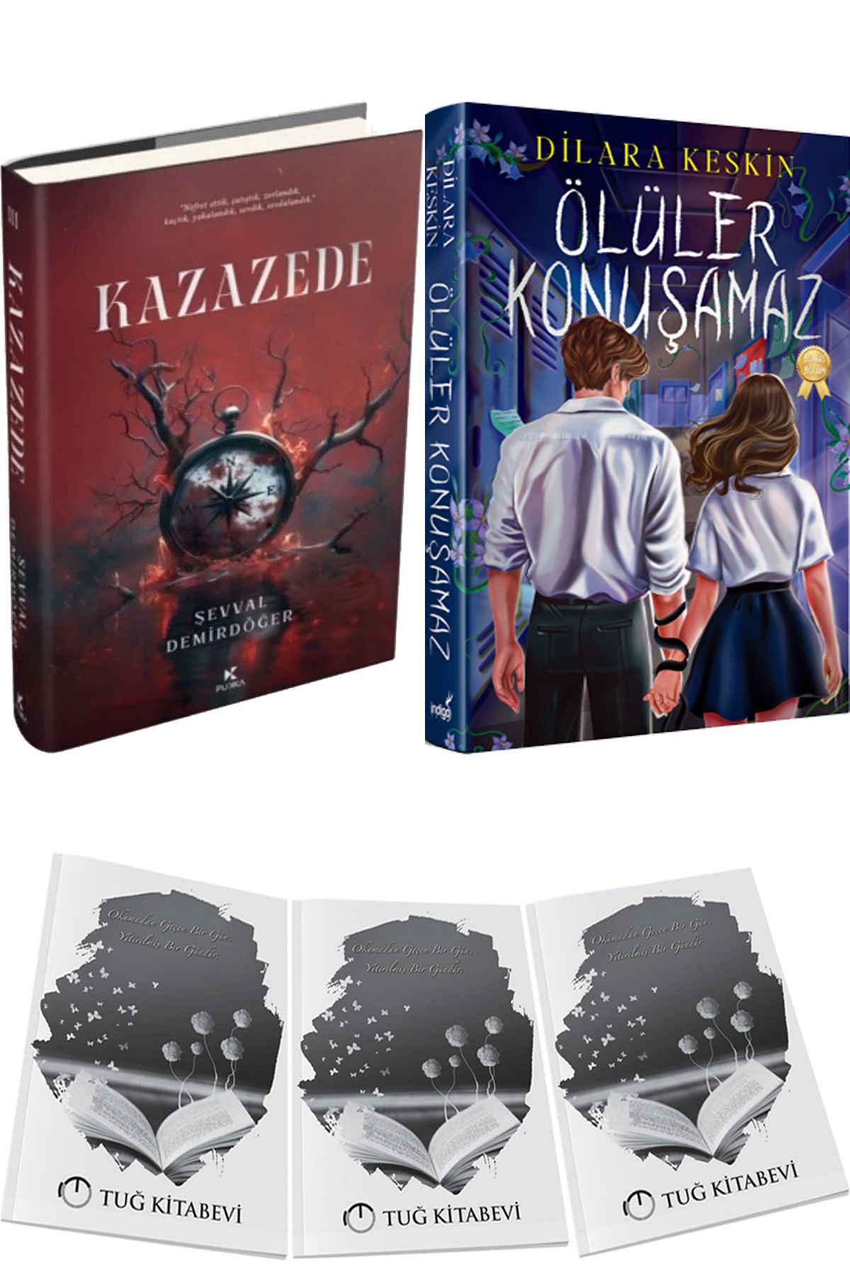 Pukka yayınları Kazazede 3 Ciltli ve Ölüler Konuşamaz Yeni Ciltli + Hediyeli