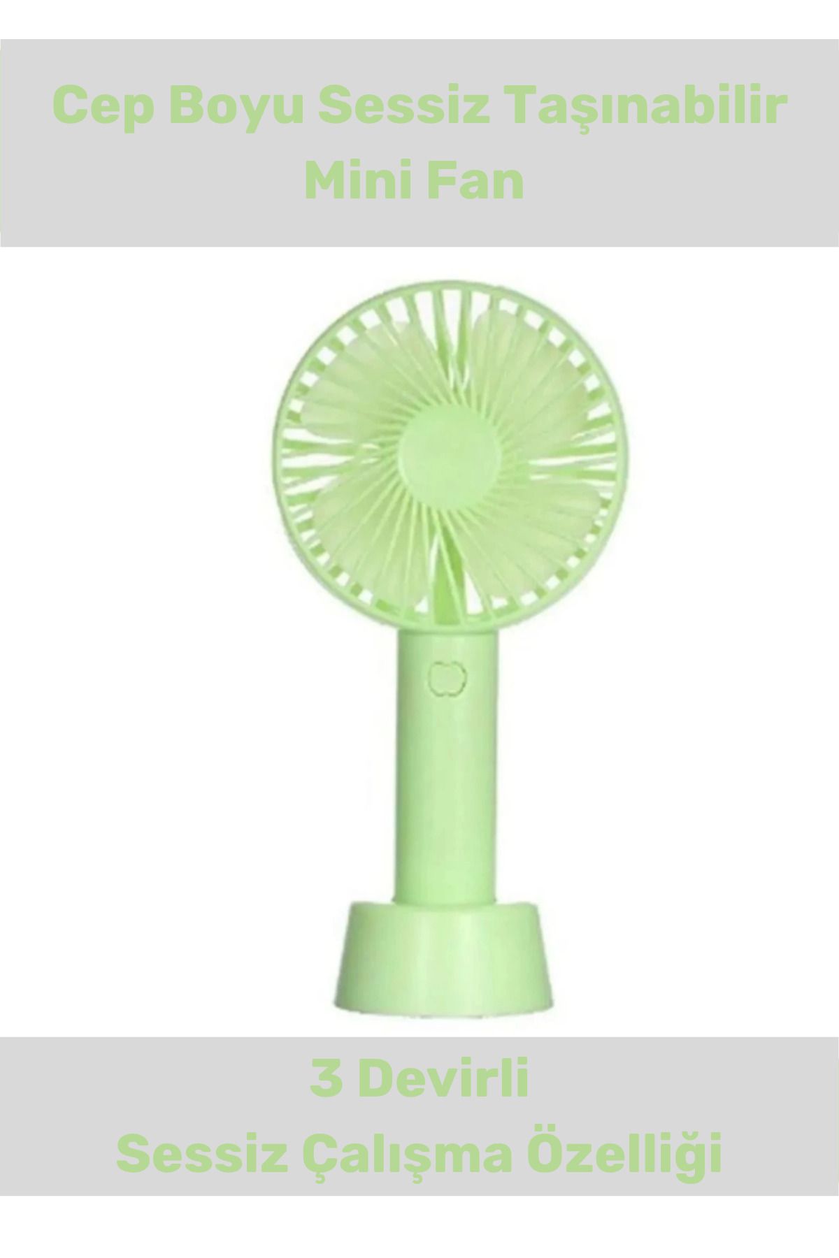 PeraNova Özel Seri Usb Şarjlı 3 Kademeli Sessiz Taşınabilir Mini Fan Pervaneli Soğutucu Küçük Vantilatör