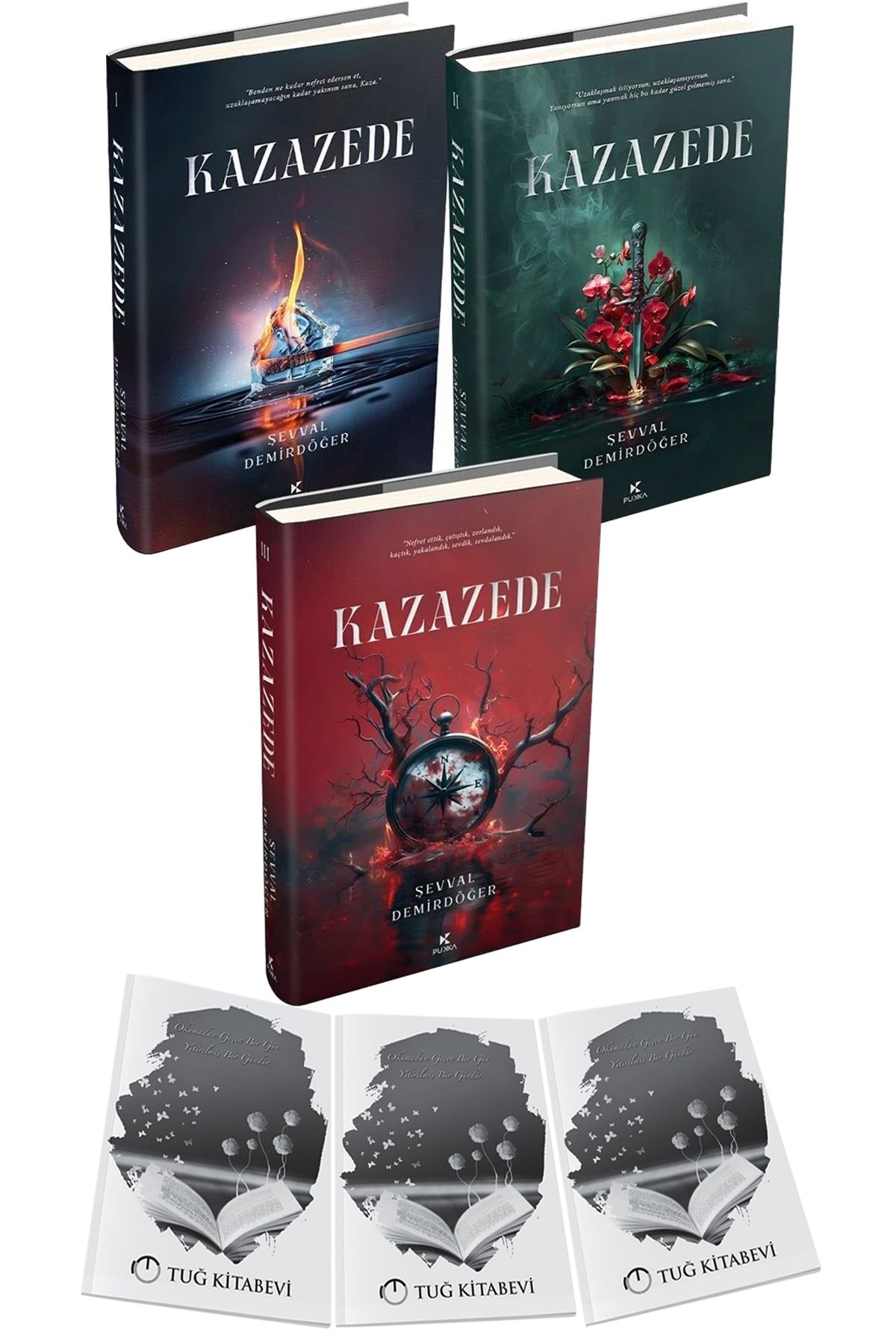Pukka yayınları Kazazede 1 Kazazede 2 Kazazede 3 Ciltli 3lü Set Şevval Demirdöğer + Hediyeli