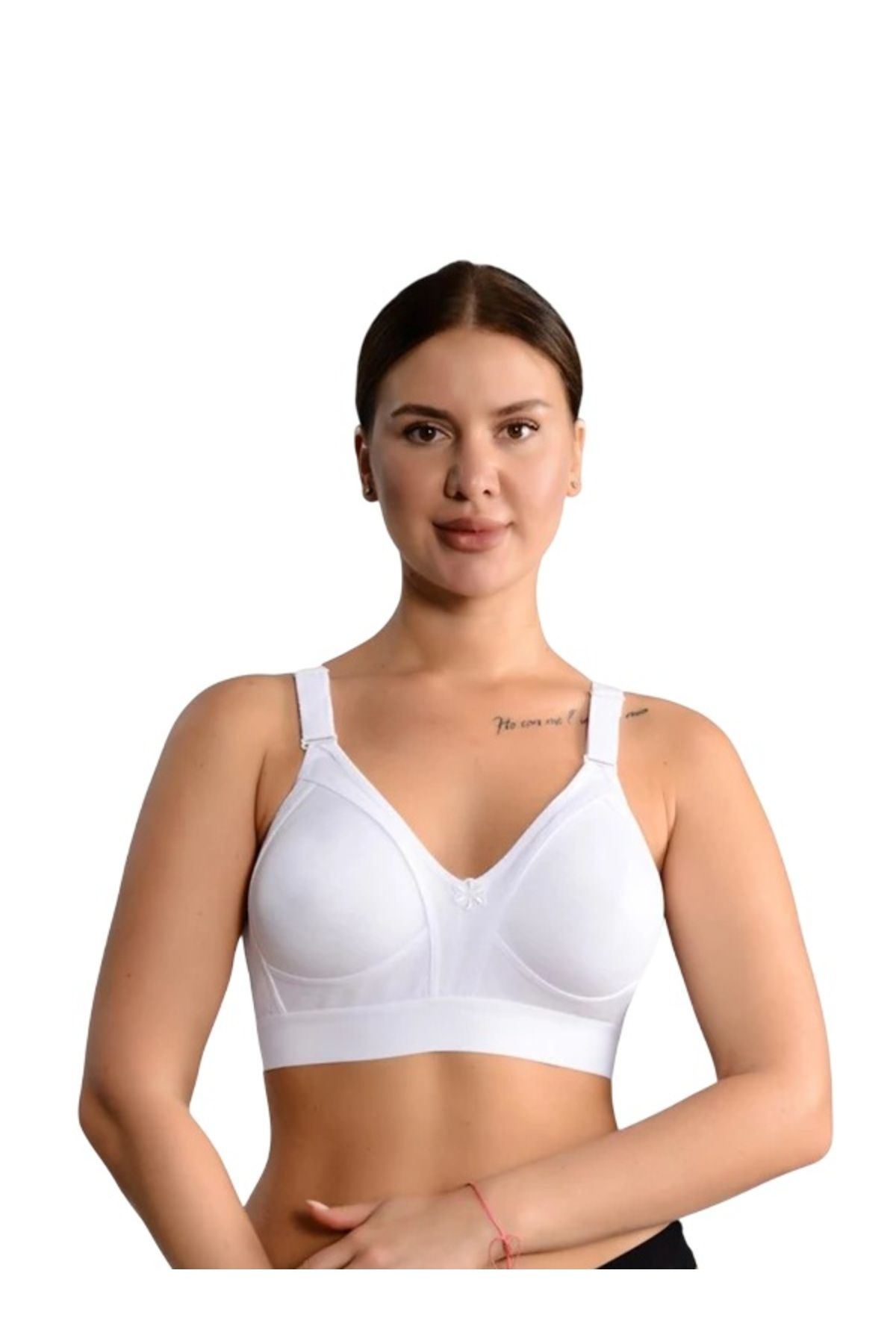 Ebru Pamuklu Penye Toparlayıcı Geniş Lastikli Kadın Minimizer Sütyen EBR1010