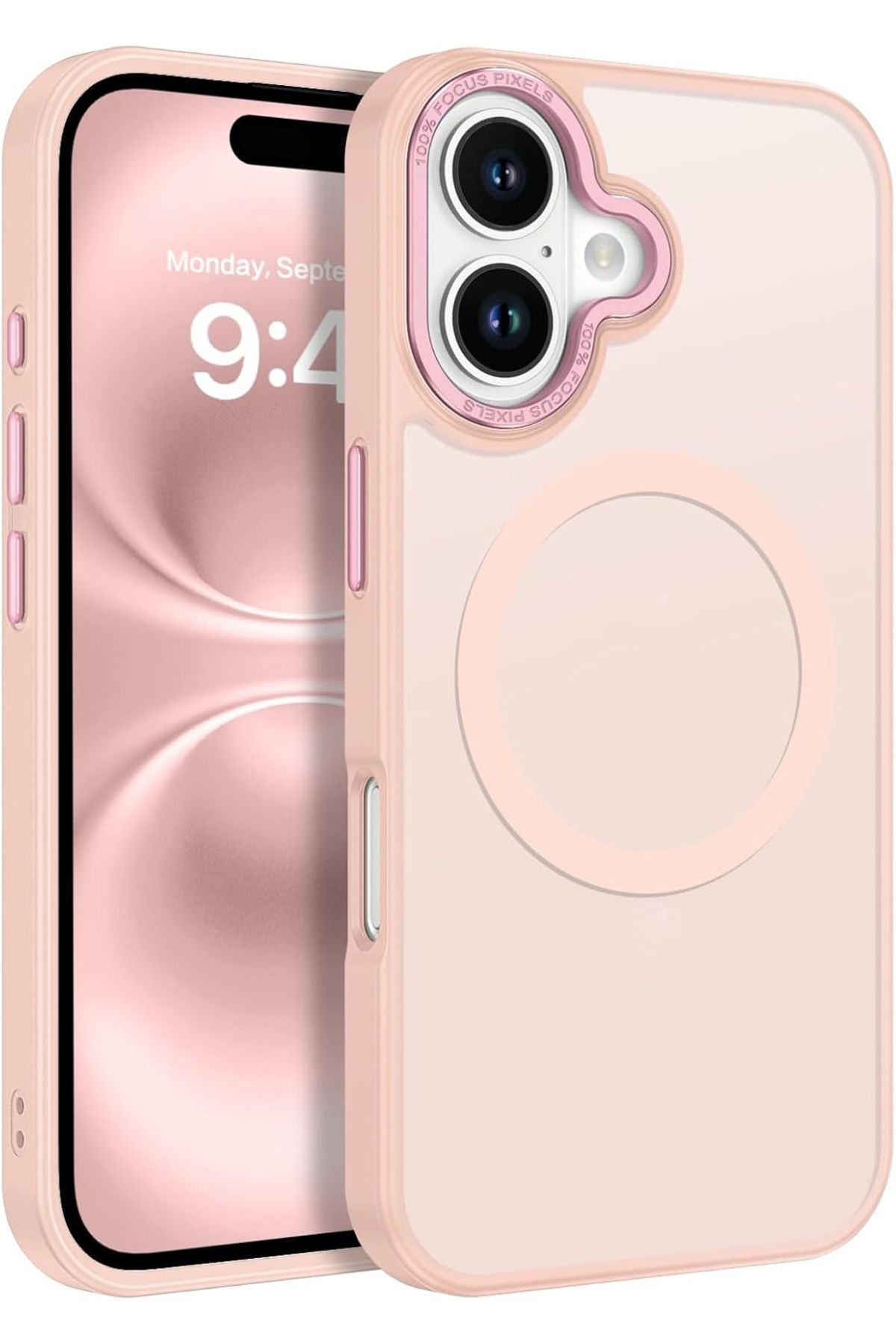 EDELFU iPhone 16 UYUMLU Parmak İzi Tutmayan Kapak Magsafeli Metal Kamera Korumalı Dayanıklı Kılıf