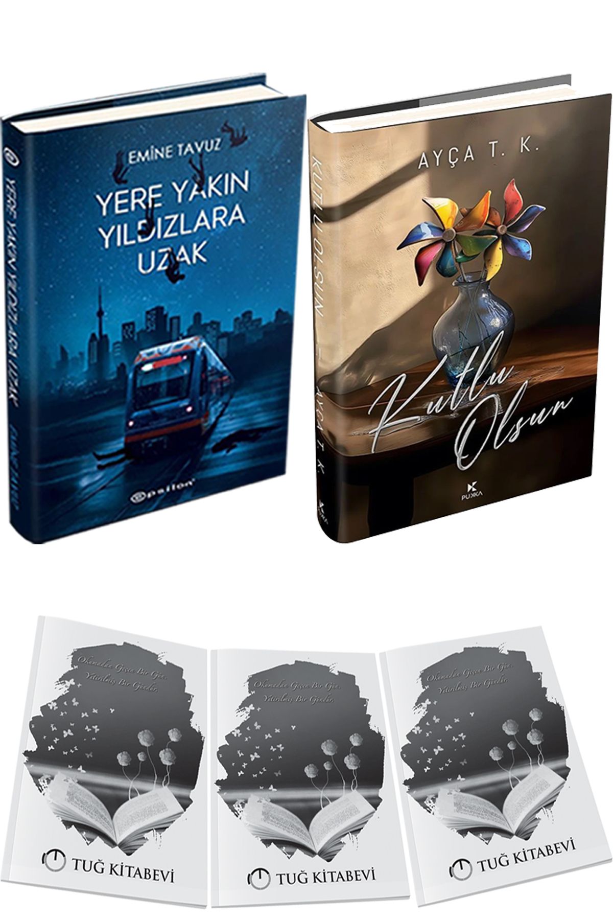 Epsilon Yayınevi Yere Yakın Yıldızlara Uzak Ciltli ve Kutlu Olsun 2 Ciltli + Hediyeli