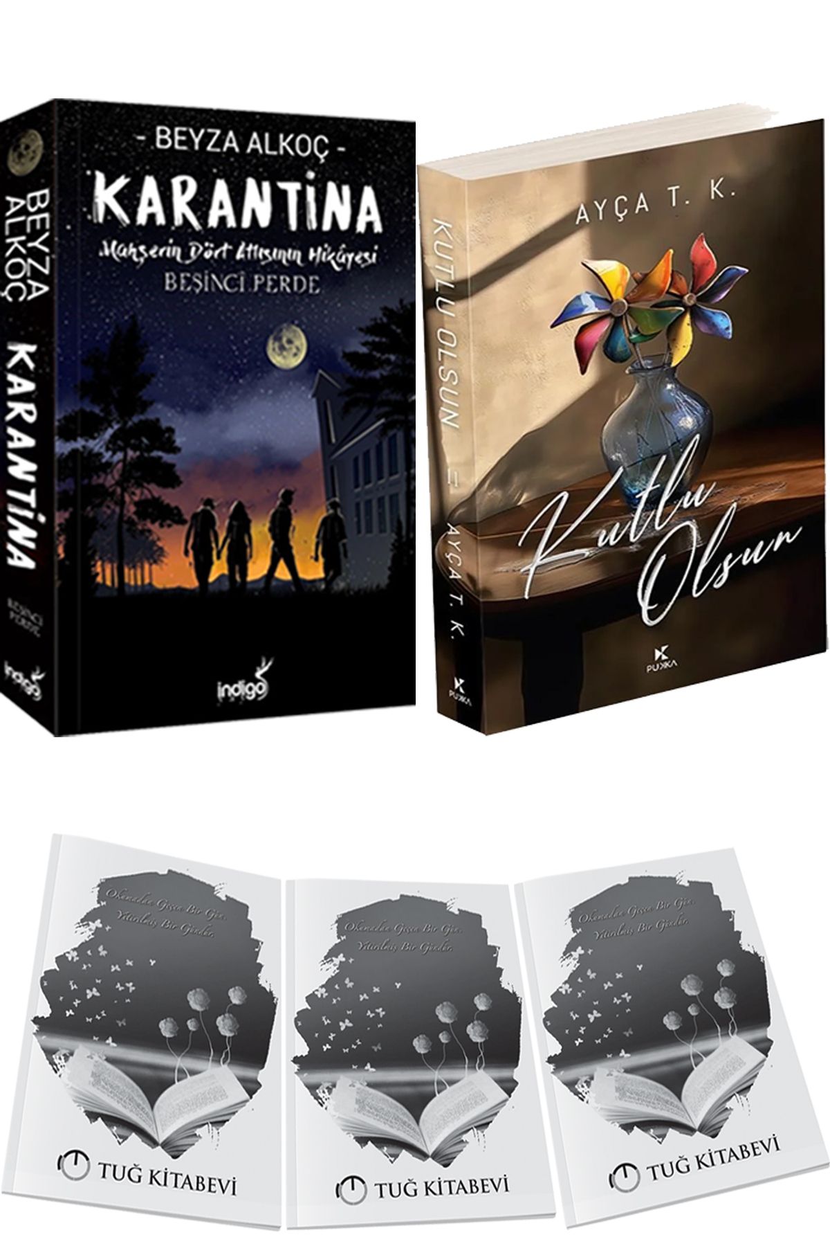 İndigo Kitap Karantina 5 Beyza Alkoç ve Kutlu Olsun 2 + Hediyeli