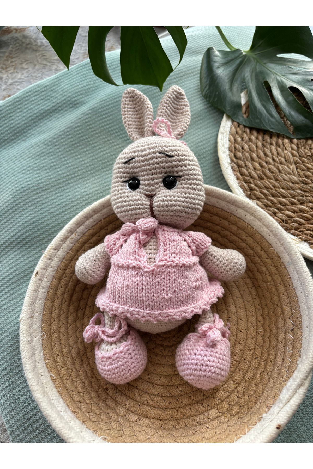 Aia&Co Amigurumi Örgü Oyuncak Uyku Arkadaşı Sevimli Tavşan