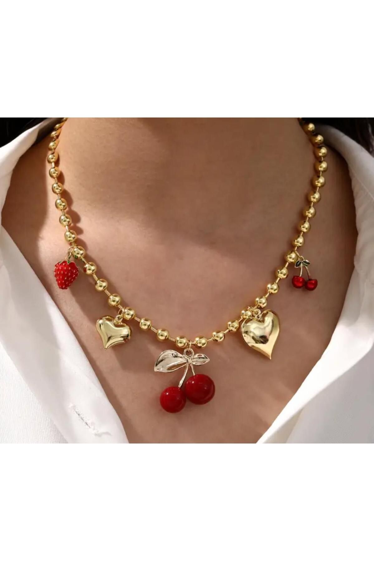 Venus Design Kiraz Charm Kolye