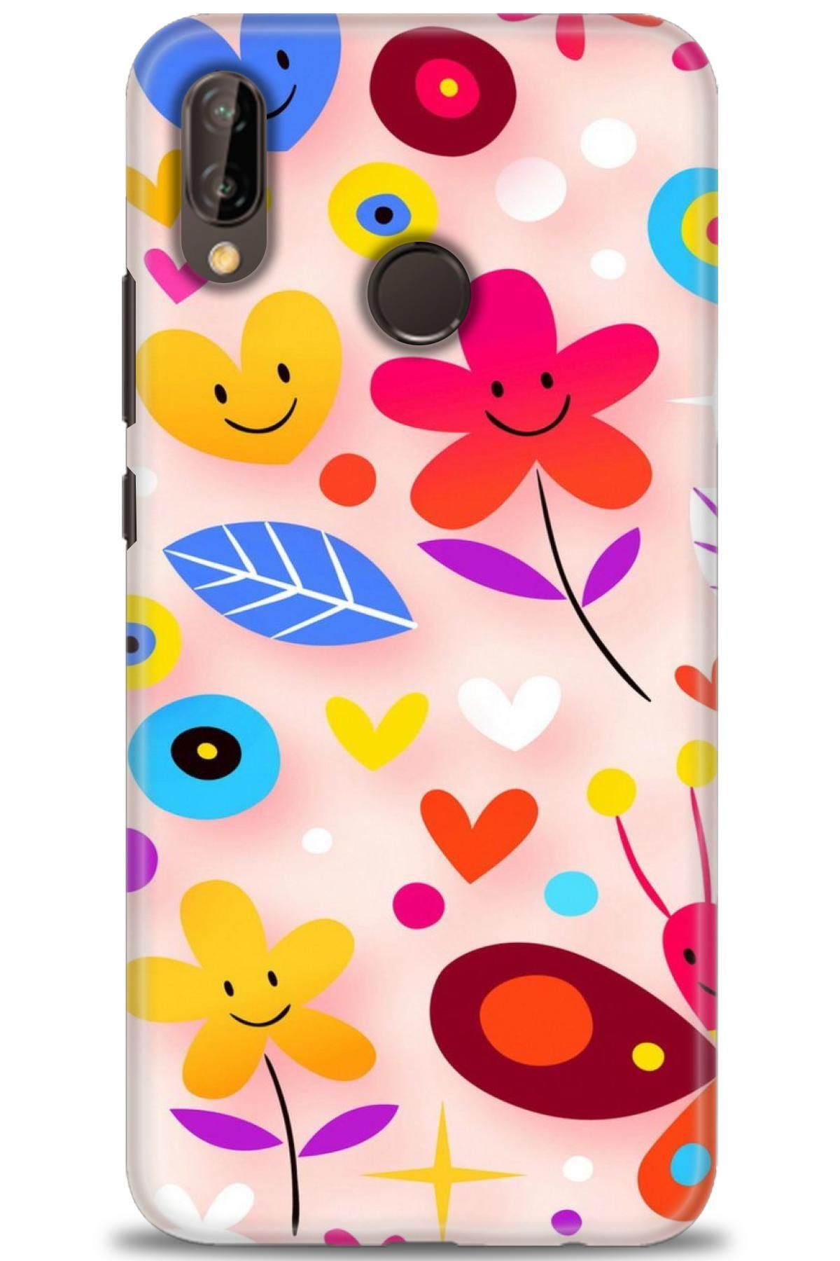 CooperTech Huawei P20 Lite İle Uyumlu HD Baskılı Silikon Kılıf - ÖzelSeri Huawei - 546
