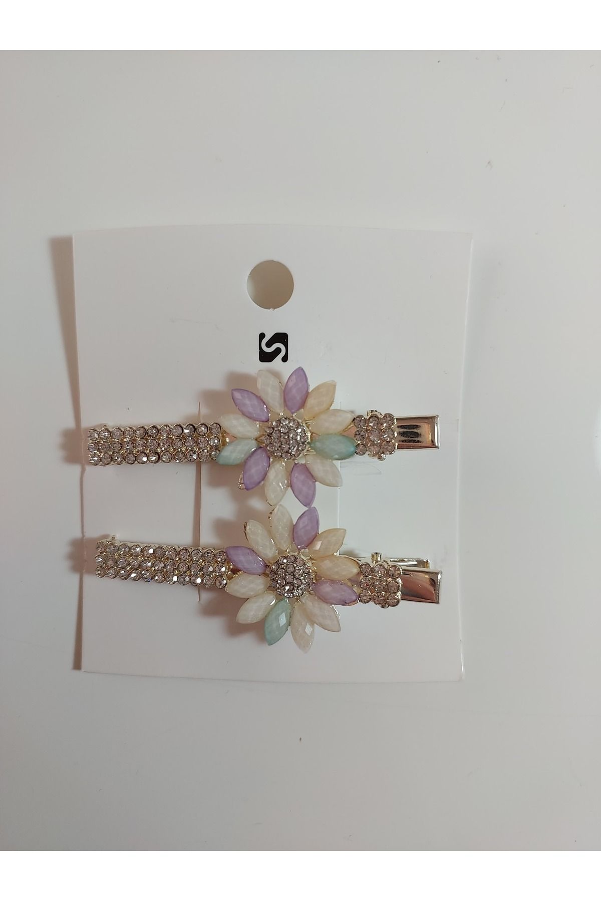 Helys Accessories Zirkon Taşlı Papatya Figürlü Toka