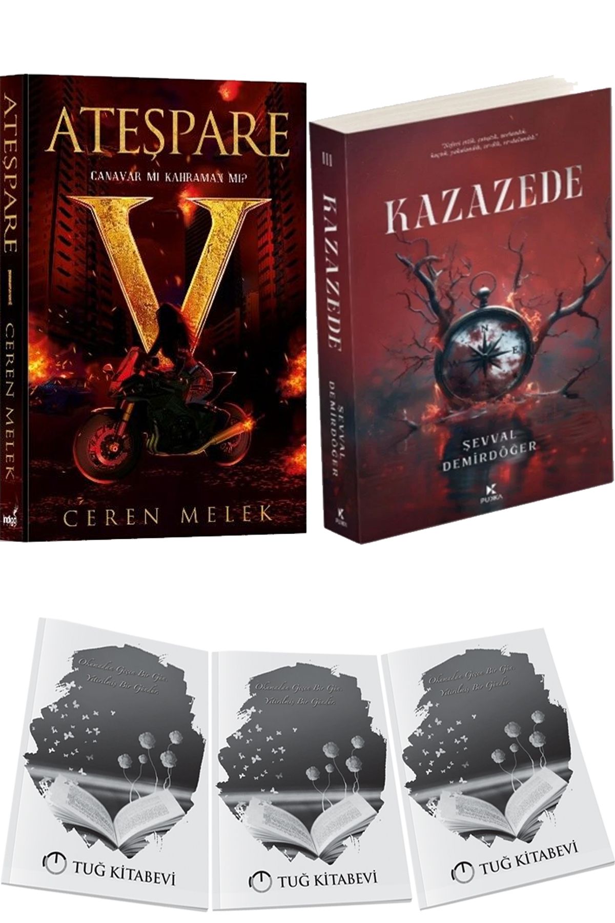 İndigo Kitap Ateşpare 1 Canavar mı Kahraman mı? Ceren Melek ve Kazazede 3 + Hediyeli