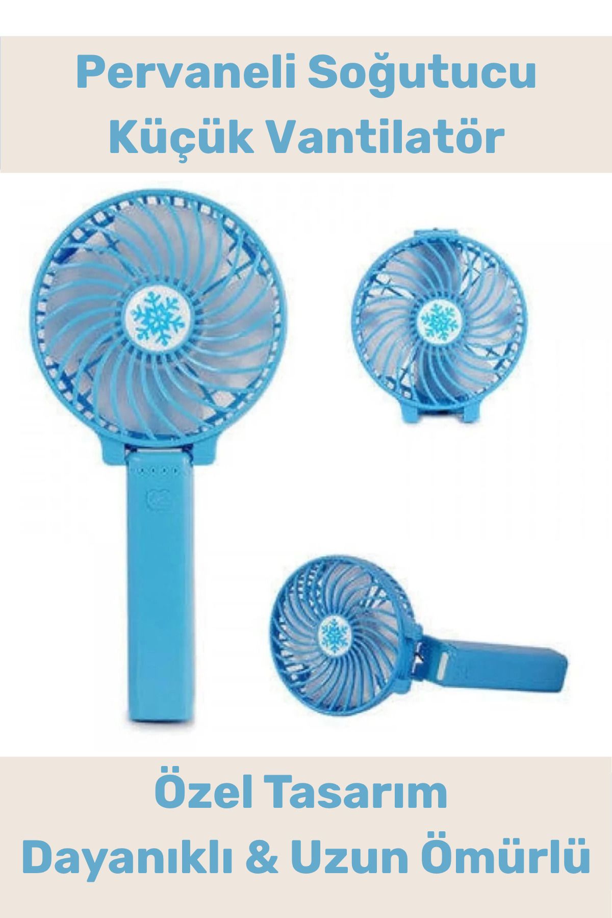 PeraNova Özel Üretim Cep Boyu Usb Şarjlı 3 Kademeli Sessiz Taşınabilir Mini Fan Pervaneli Soğutucu Vantilatör