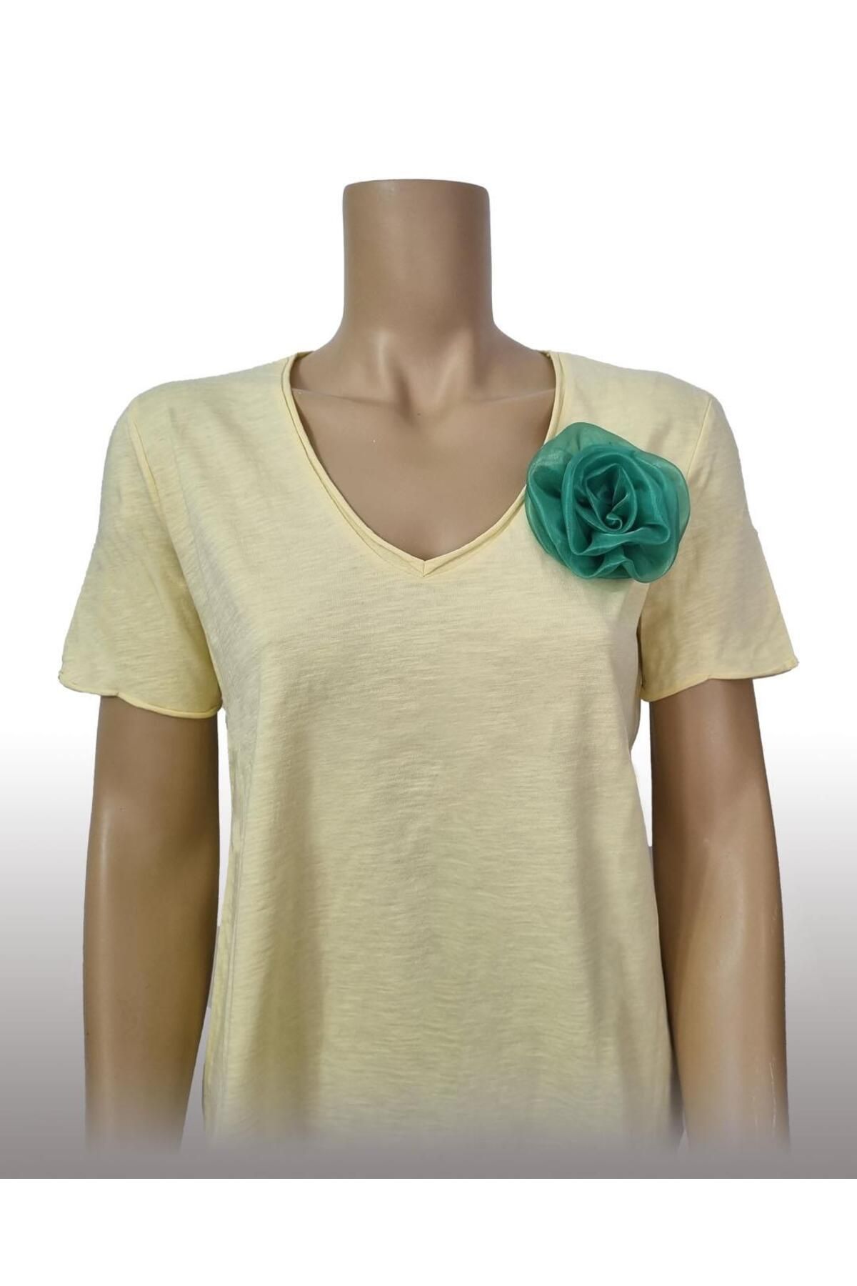 LOLATUNE Lovely Basic Kadın Tshirt - V Yaka Tshirt