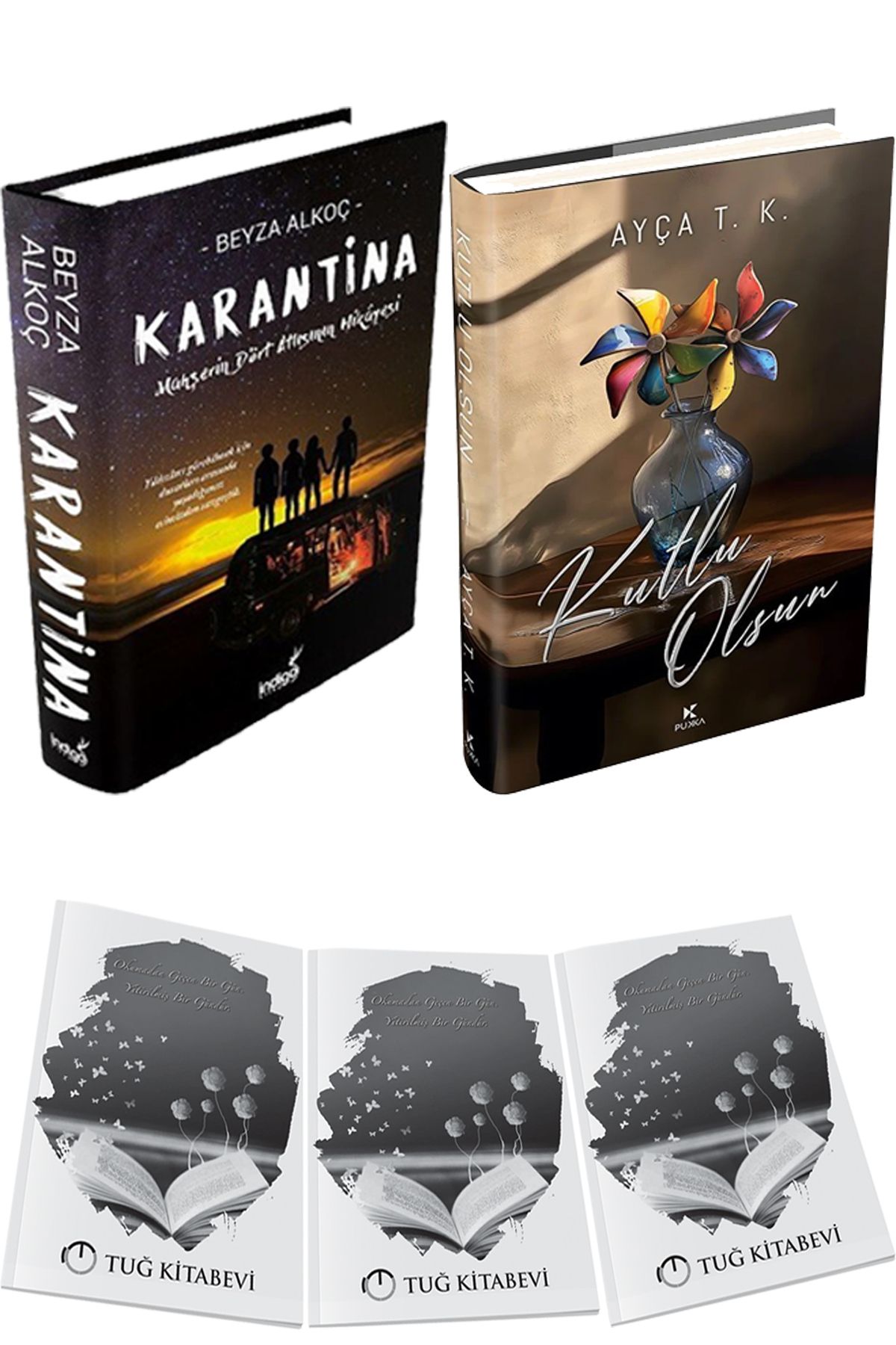 İndigo Kitap Karantina 1 Ciltli ve Kutlu Olsun 2 Ciltli + Hediyeli