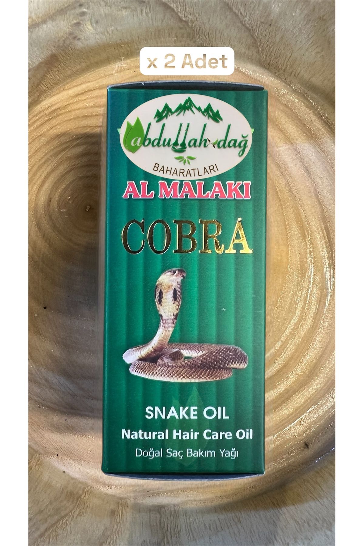 ABDULLAH DAĞ Snake oil Cobra Kobra Yılan Saç Sakal Kaş Kirpik Doğal Bitkisel Bakım Yağı 70 ml / 2’li