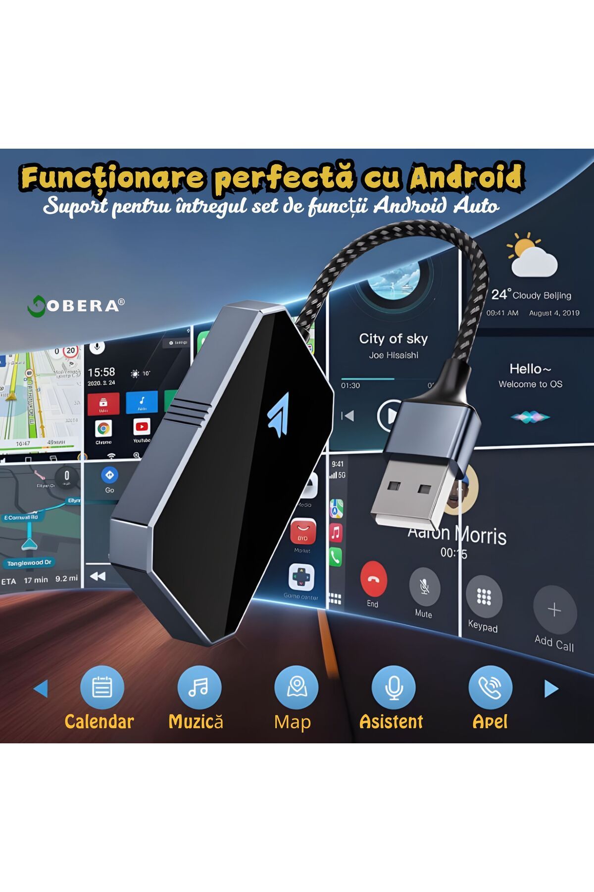 goBERA-Wireless Androidauto Module, Cars With Factory Android Auto Via Cable, Minimum Android 11 2