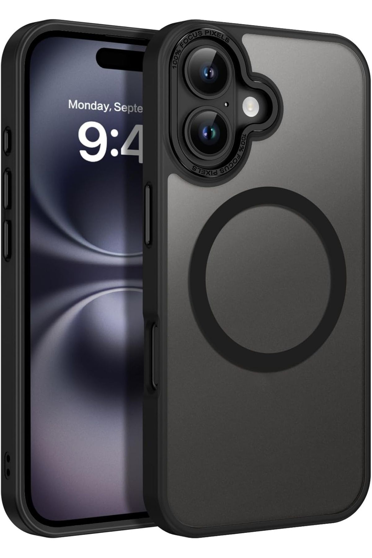 EDELFU iPhone 16 UYUMLU Parmak İzi Tutmayan Kapak Magsafeli Metal Kamera Korumalı Dayanıklı Kılıf