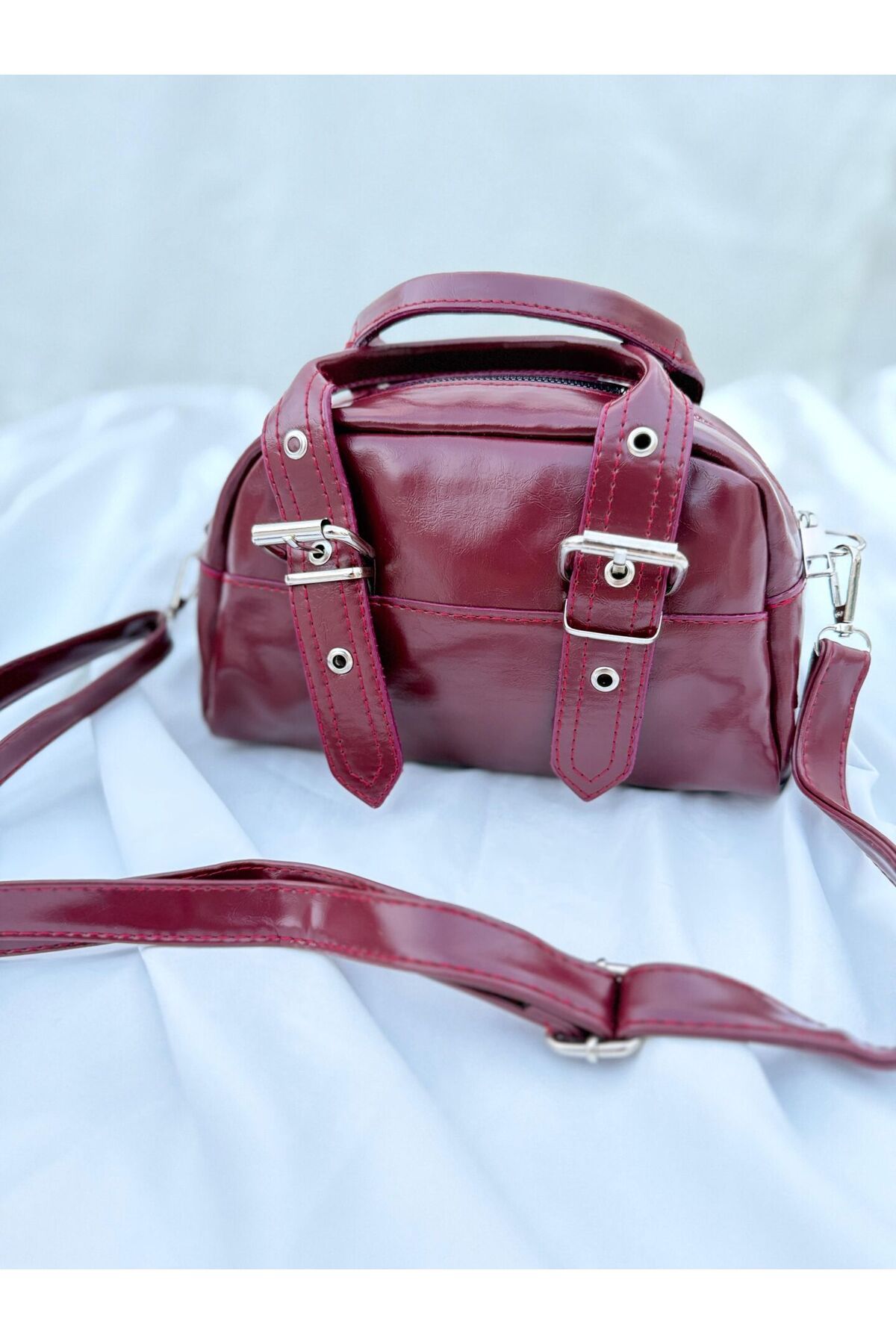 bahwar Helen Model Kadın Omuz Çantası Bordo