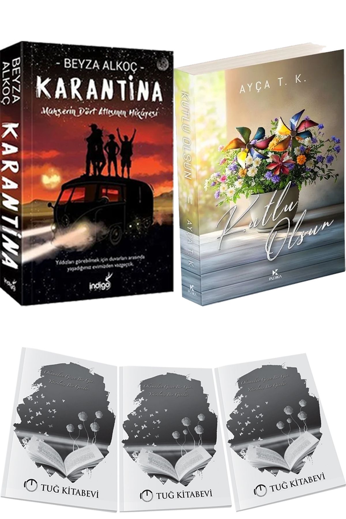 İndigo Kitap Karantina 1 Beyza Alkoç ve Kutlu Olsun 3 + Hediyeli