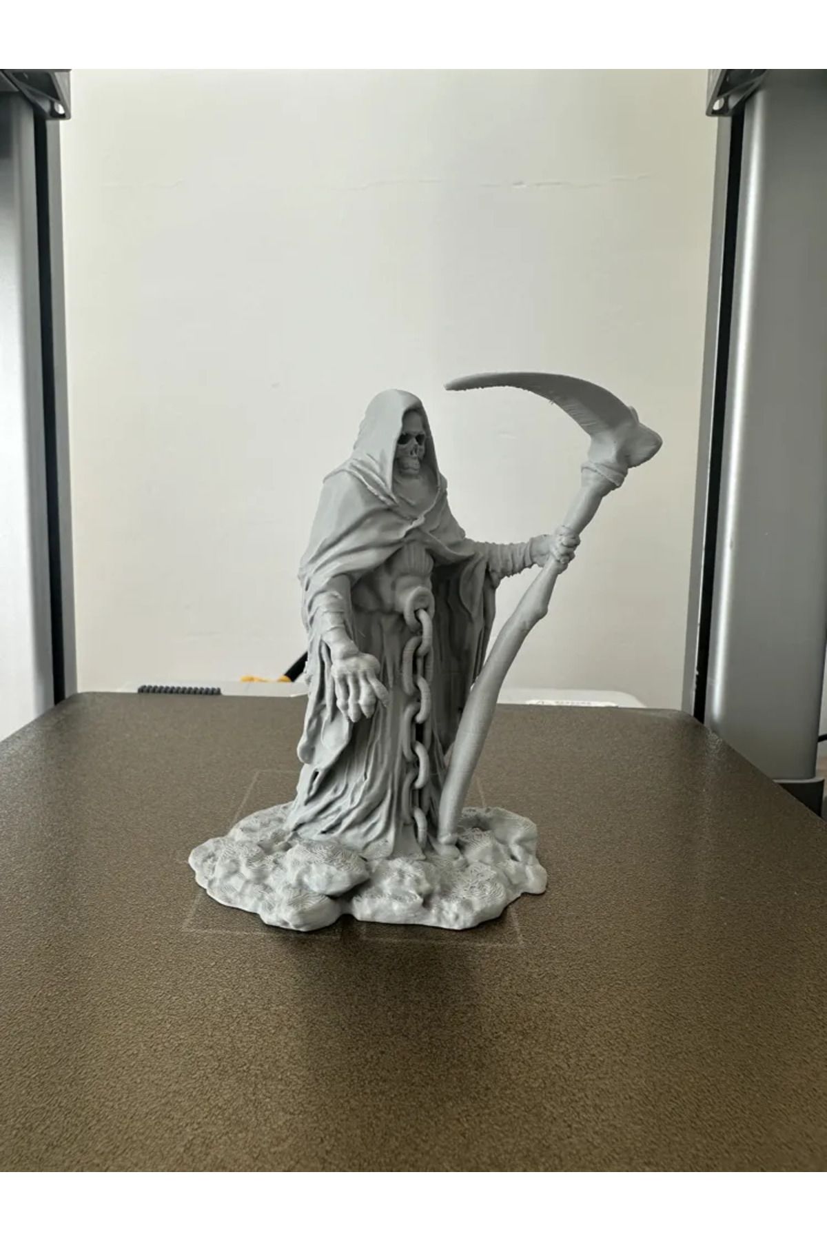 Lumina3D Azrail Figürü Ölüm Meleği Heykel Dekoratif Biblo Plastik Tırpanlı İskelet Figür