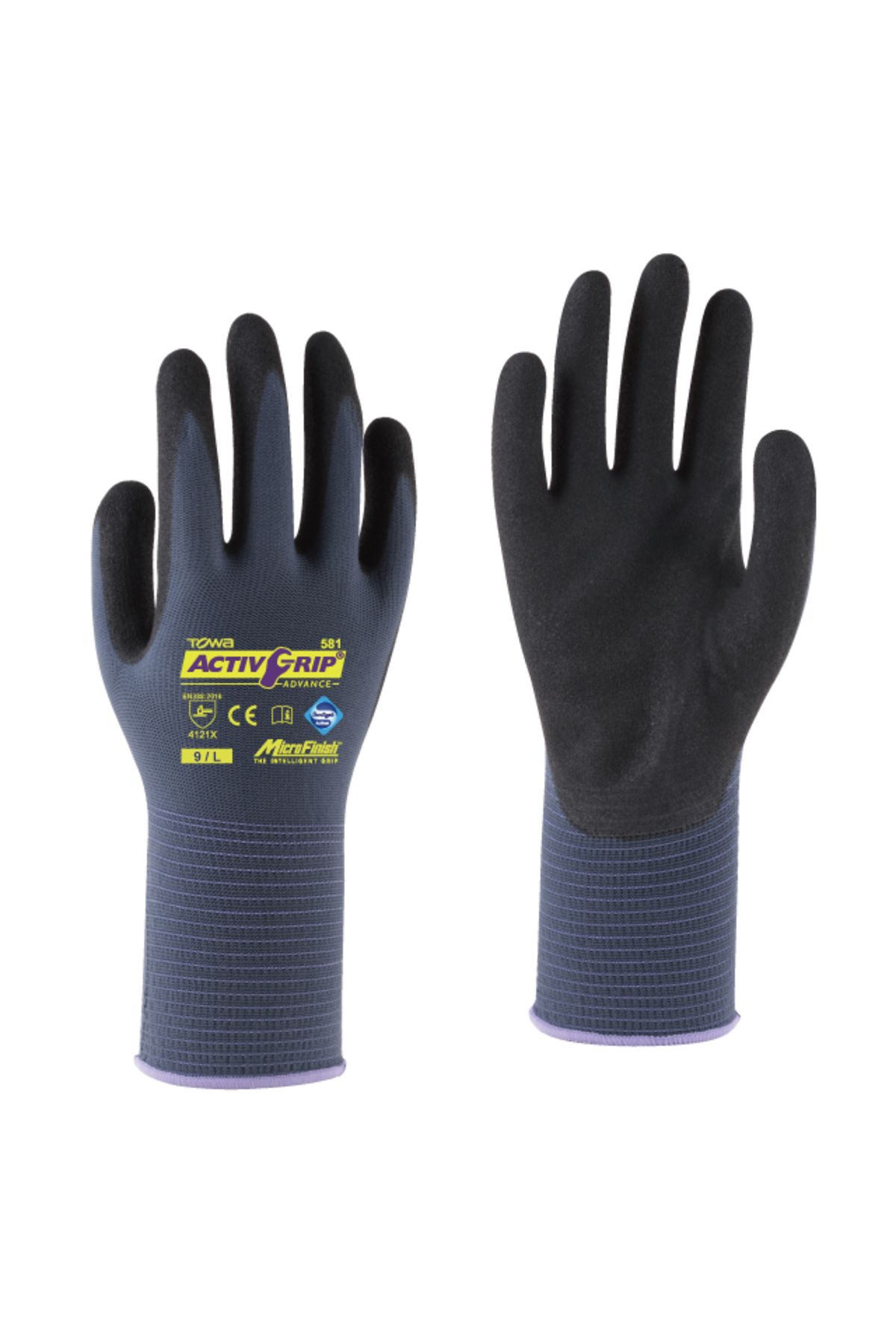 Towa -AG581 ActivGrip™ Advance Nylon Astar Üzerine MicroFinish® Nitril Kaplı İş Eldiveni