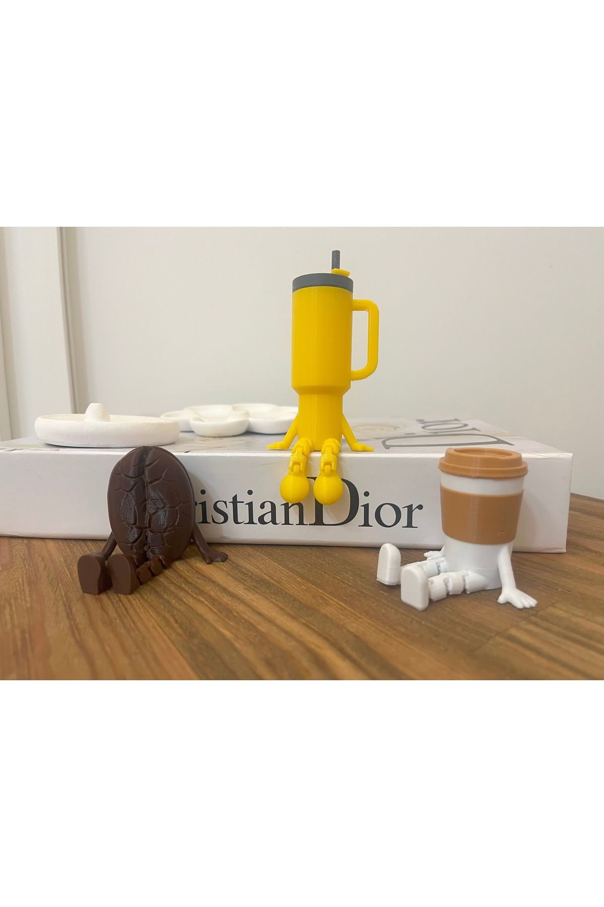 3D 3 LÜ KAHVE SETİ / KAHVE YANI / ÇAY SAATİ