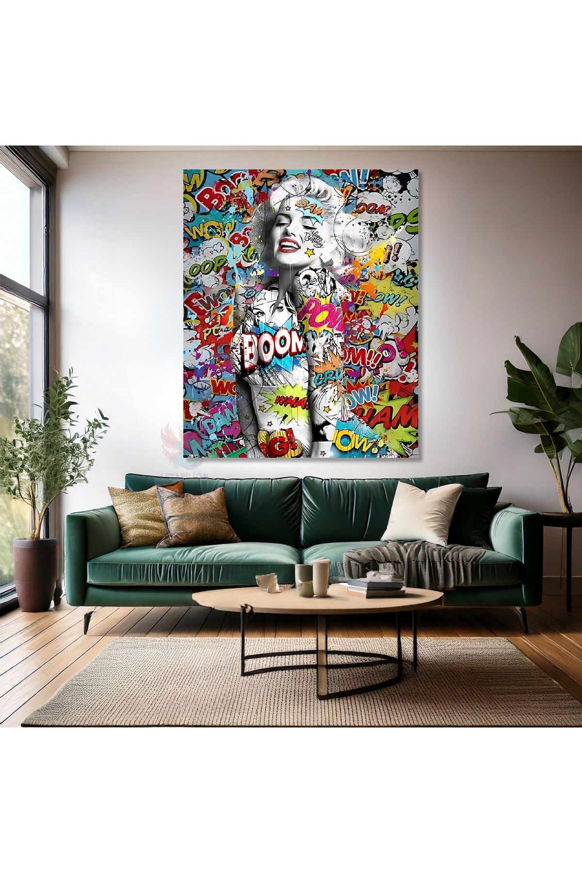 Artarilion Karikatür Kanvas Tablo Marilyn Monroe Kanvas Tablo Dijital Baskı Ofis Ev Tablosu