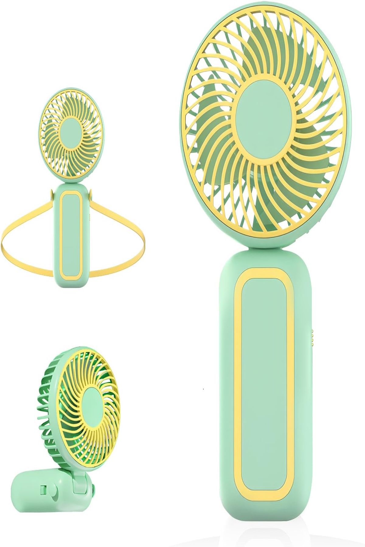 Hyd Mini Fan Çok Fonksiyonlu Katlanır Boyun Askılıklı Taşınabilir Masaüstü USB Fan Vantilatör