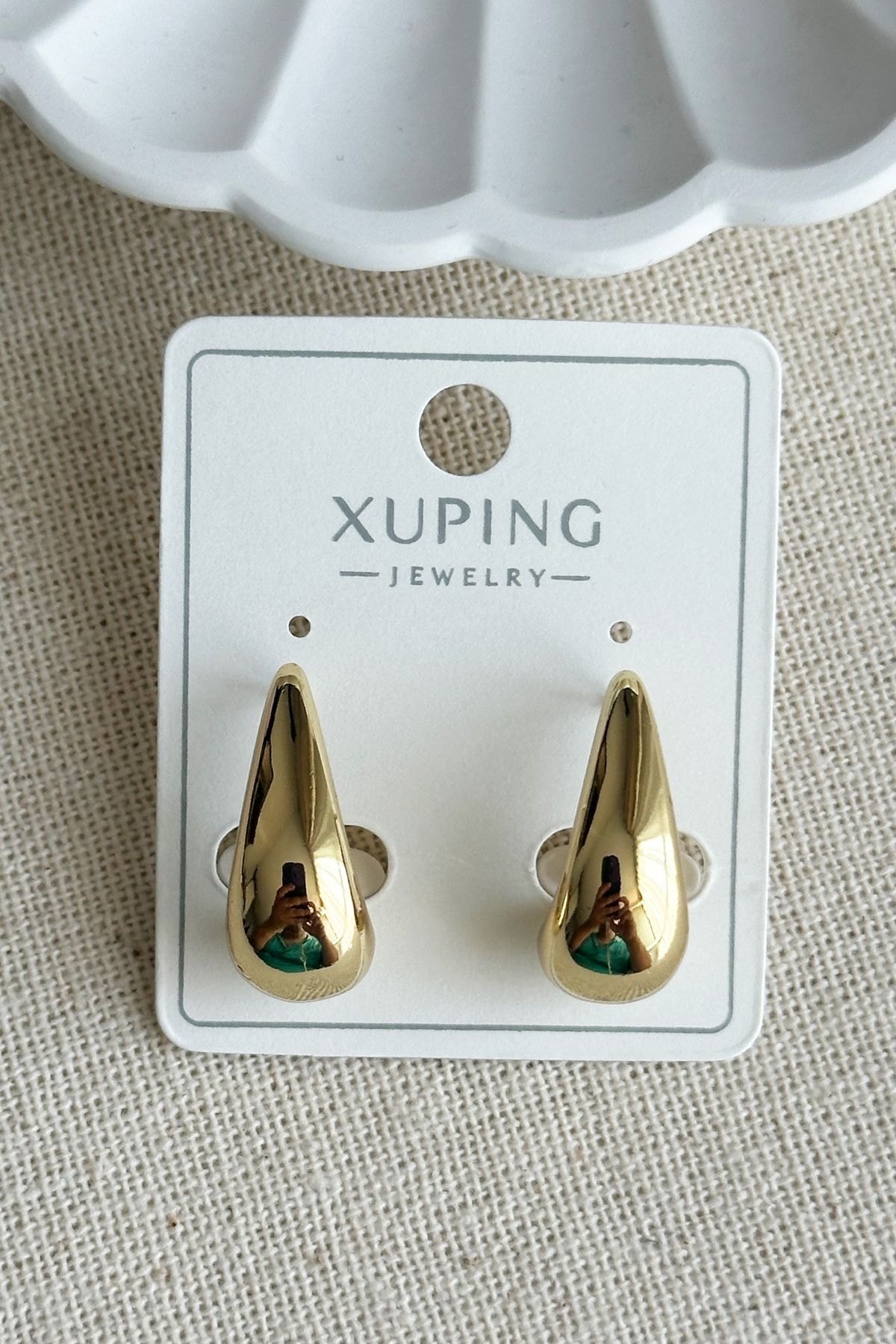 Modacaprea Xuping 14K Sade Damla U Kadın Küpe – Kararmaz | Kadın Takı Xuping Küpe