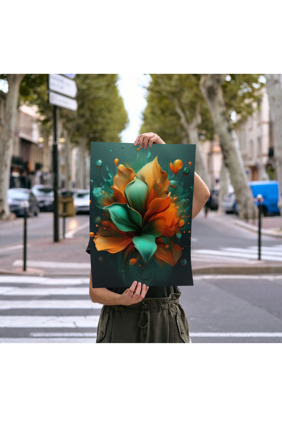 Rosaart Çerçevesiz Poster Çiçek Modeli