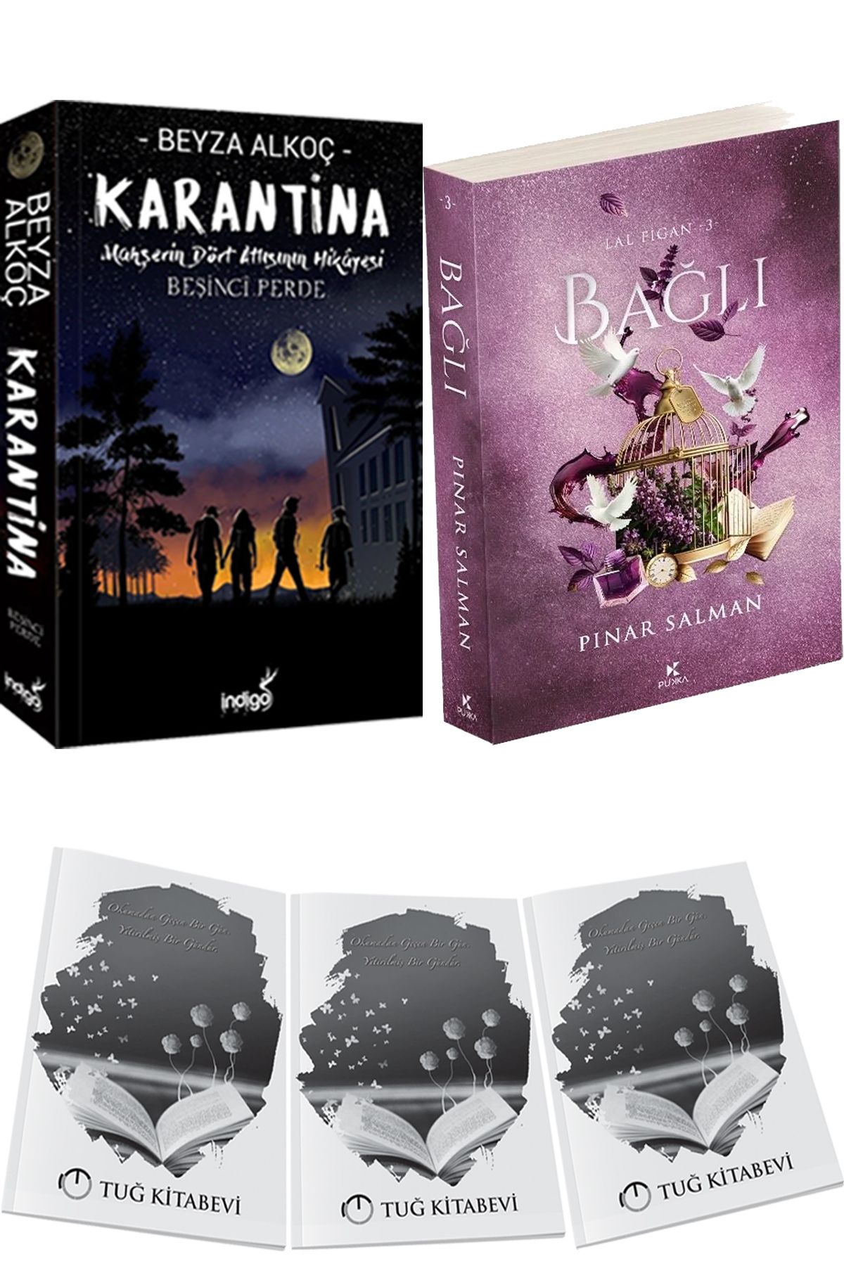 İndigo Kitap Karantina 5 Beyza Alkoç ve Lal Figan 3 Bağlı + Hediyeli