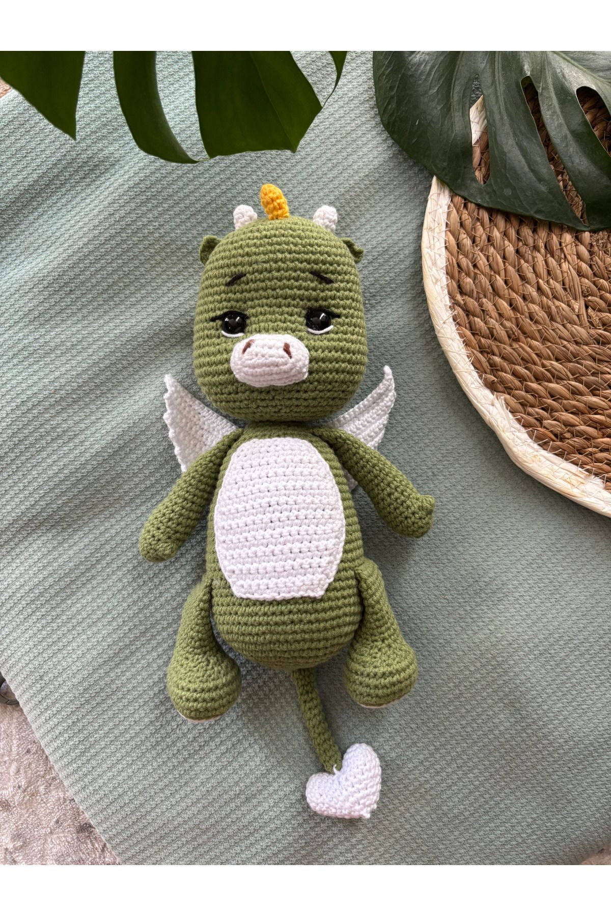 Aia&Co Amigurumi Sevimli Dinozor Organik Örgü Oyuncak