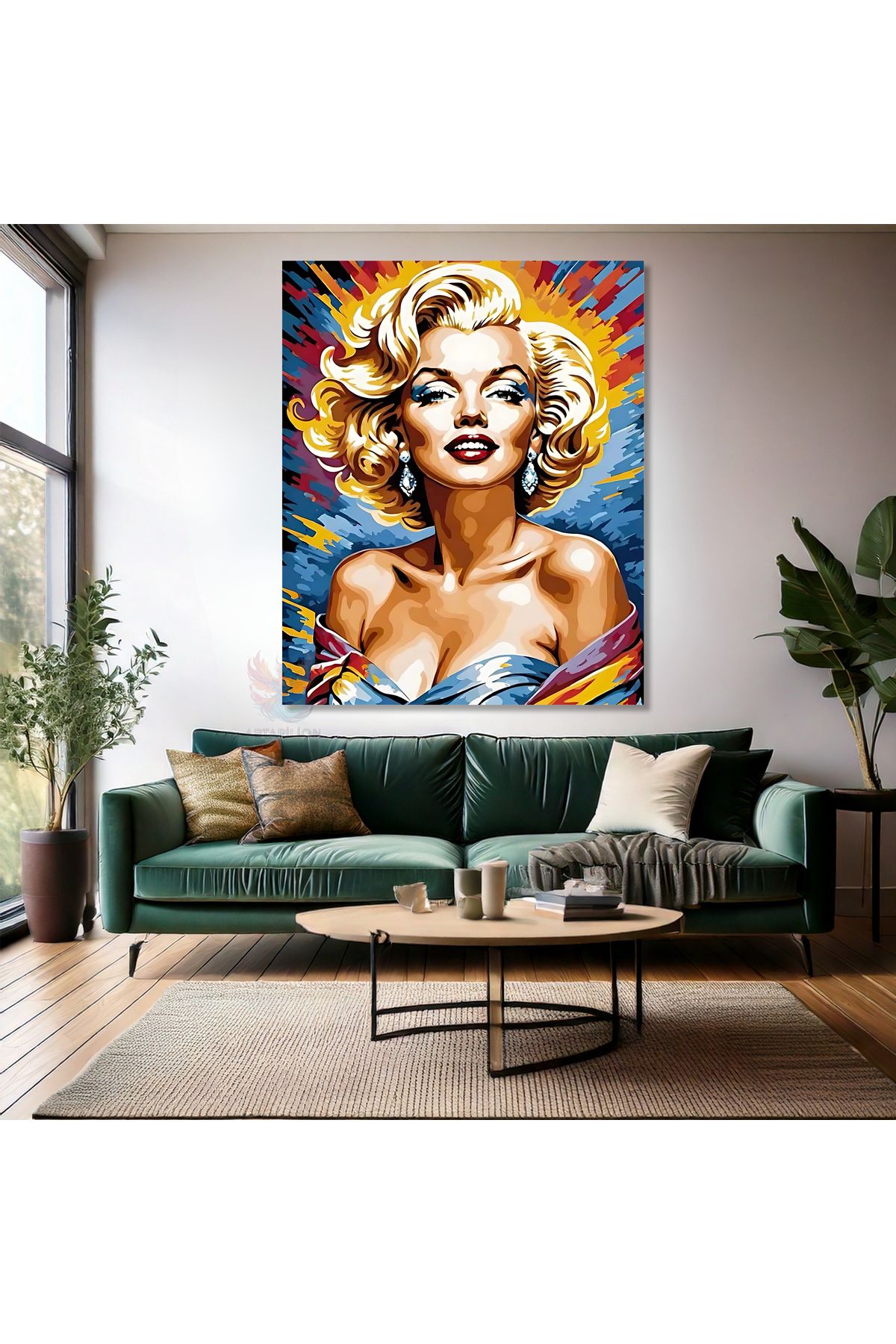 Artarilion Marilyn Monroe Kanvas Tablo Renkli Marilyn Monroe Tablosu Salon Dekoru