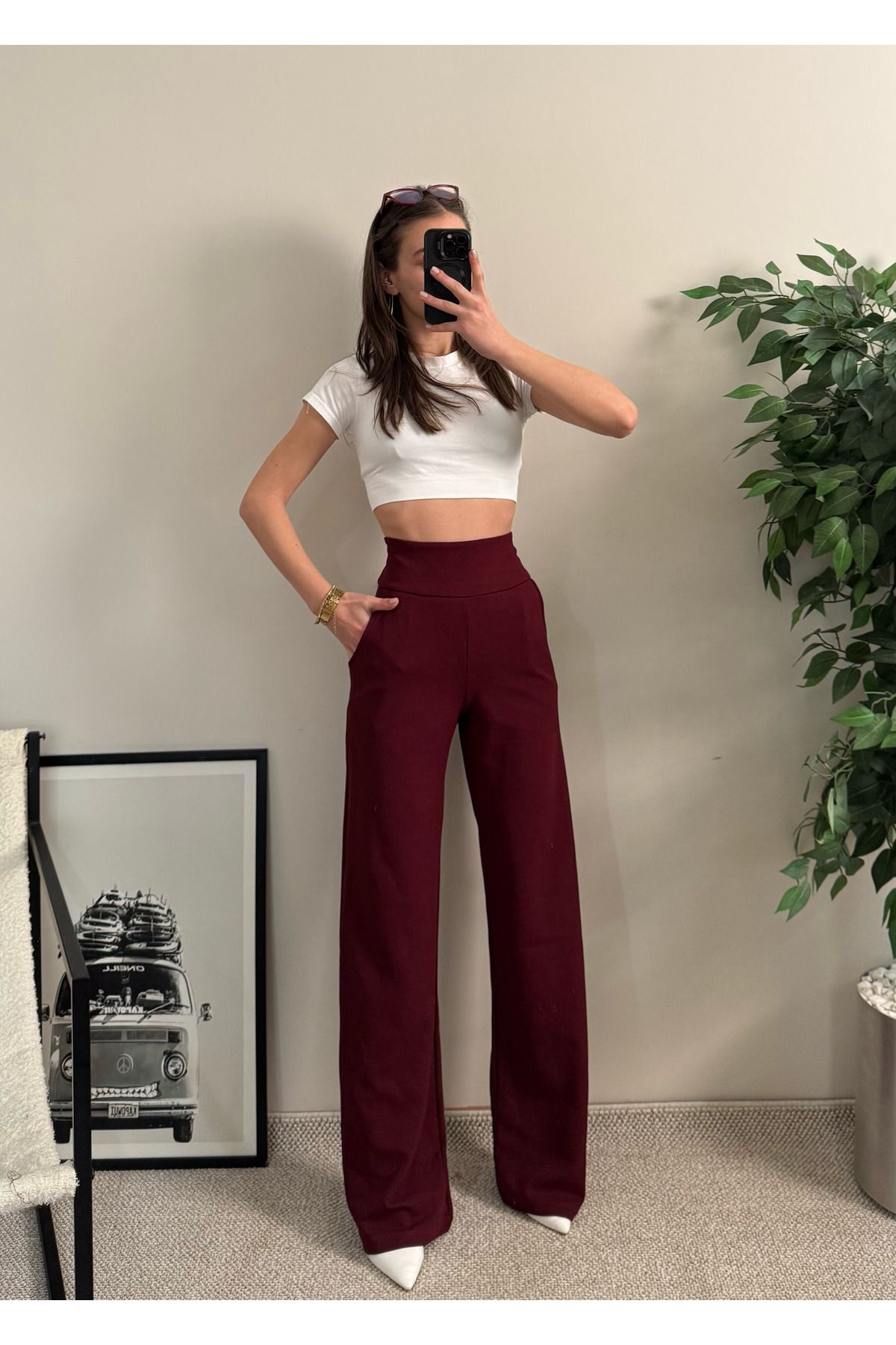 LUVESSE Denisa Bordo Krep Korsaj Cepli Pol Paça Pantolon