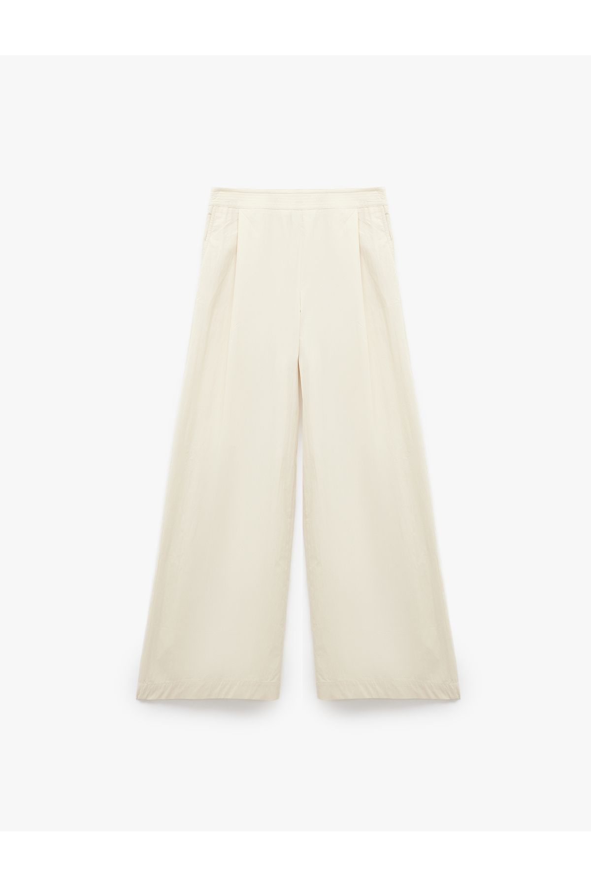 Koton-New Season Koton X Sima Tarkan - Wide Leg Palazzo Pants with Pocket and Pleat Detail 3