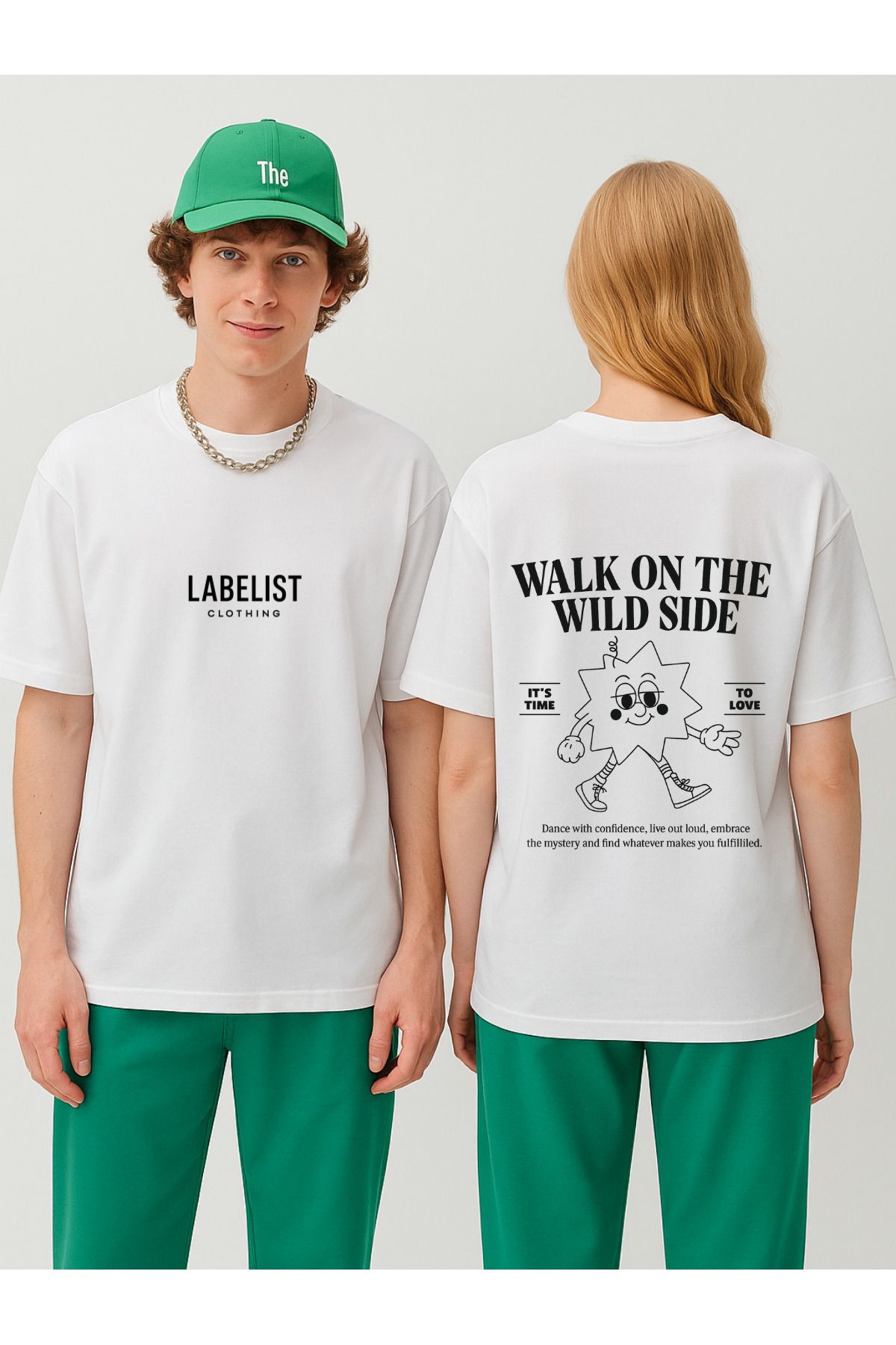 LABELIST CLOTHING UNISEX OVERSIZE WALK ON THE WILD SIDE SIRT BASKILI T-SHIRT