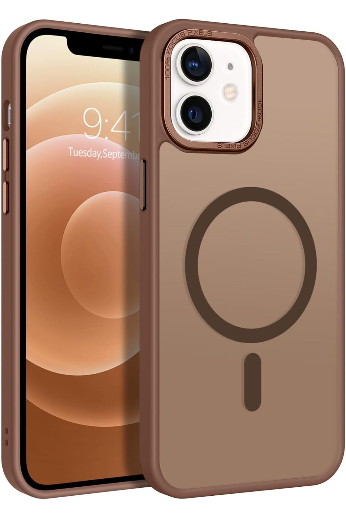 EDELFU iPhone 12 ve 12 Pro Kılıfı için Manyetikli [Magsafe ile Uyumlu] Parmak İzi Önleyici Telefon Kılıfı