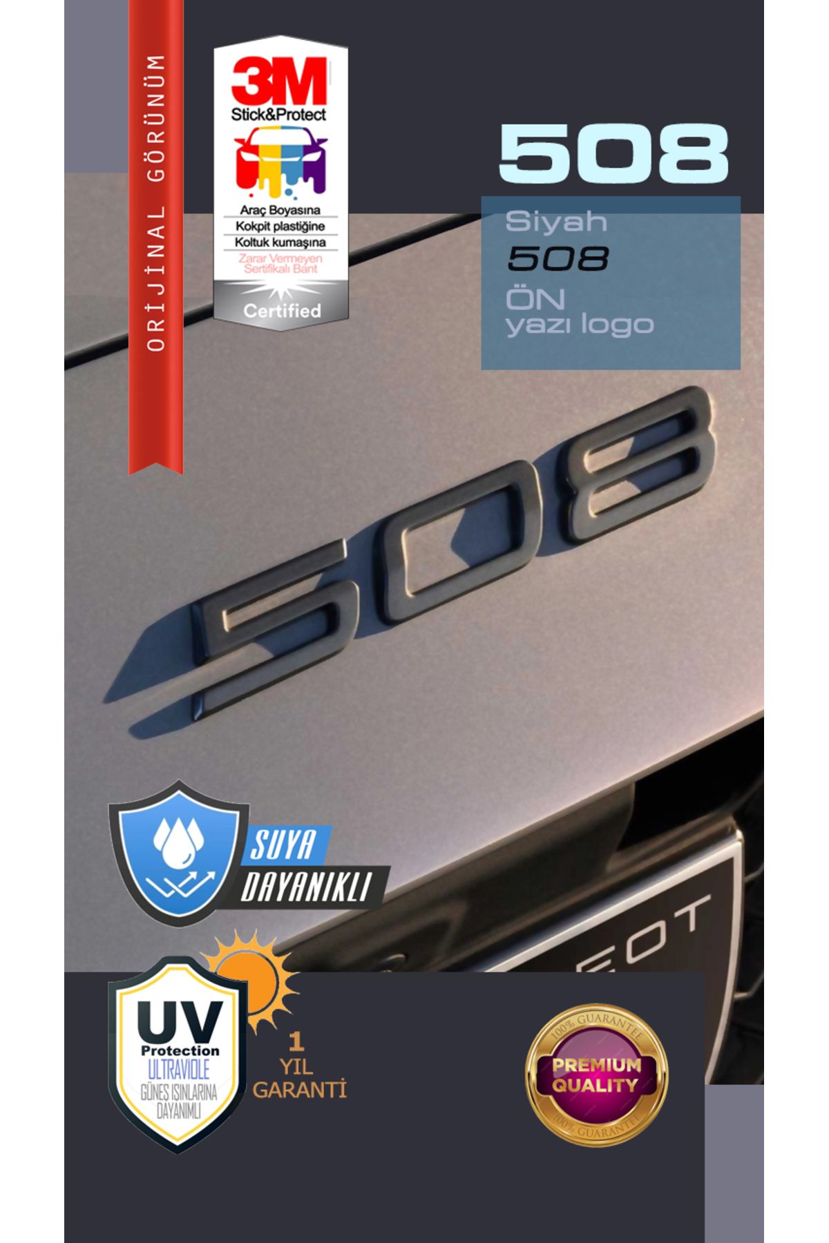 Edesign Peugeot Ön 508 Yazı Logo