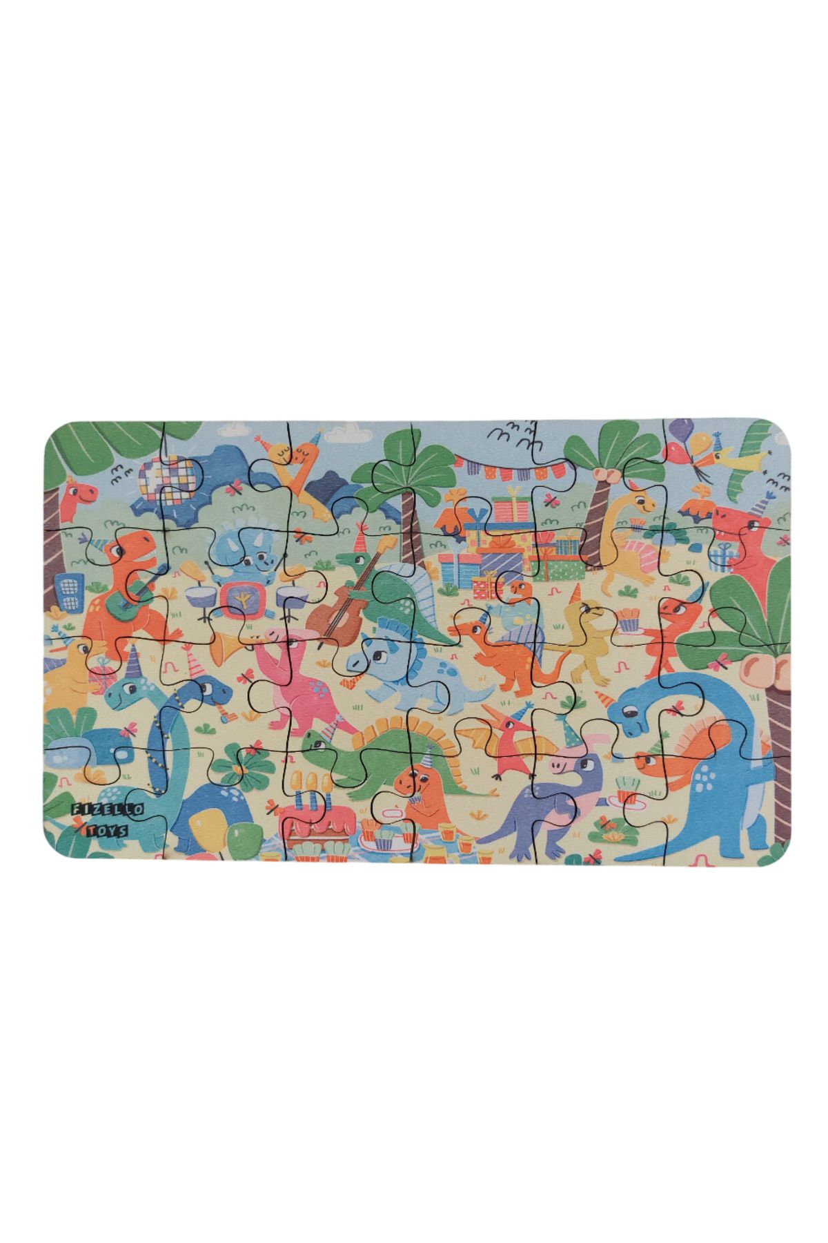 Fizello Dinosaurs Party - Dinozor Partisi / Small Puzzle 3-7 Yaş 24 Parça
