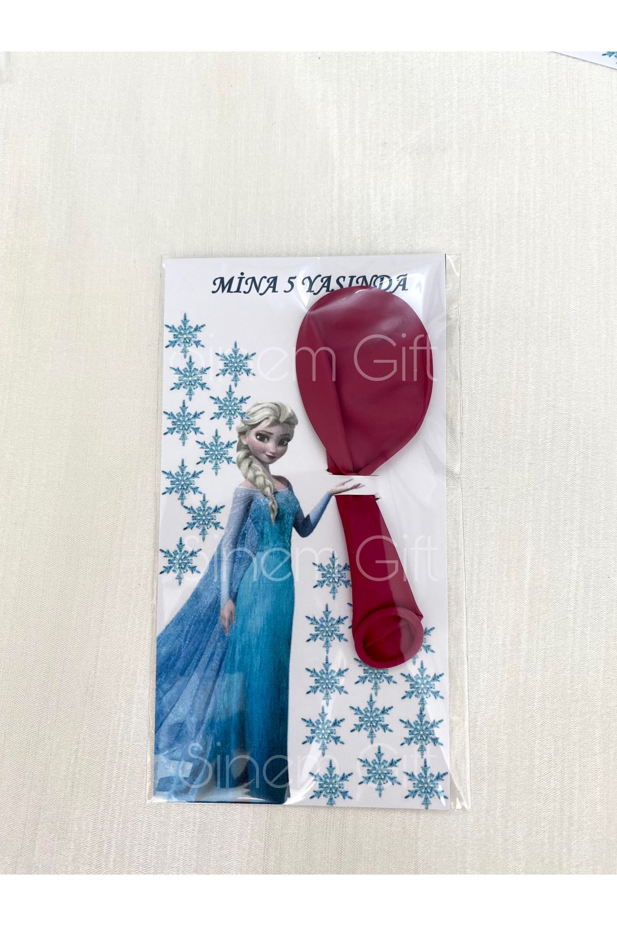 Sinem Gift 20 Adet Doğum Günü Hediyelik Balon - Elsa Frozen Konseptli Hediyelik - Kız ÇocukHediyesi