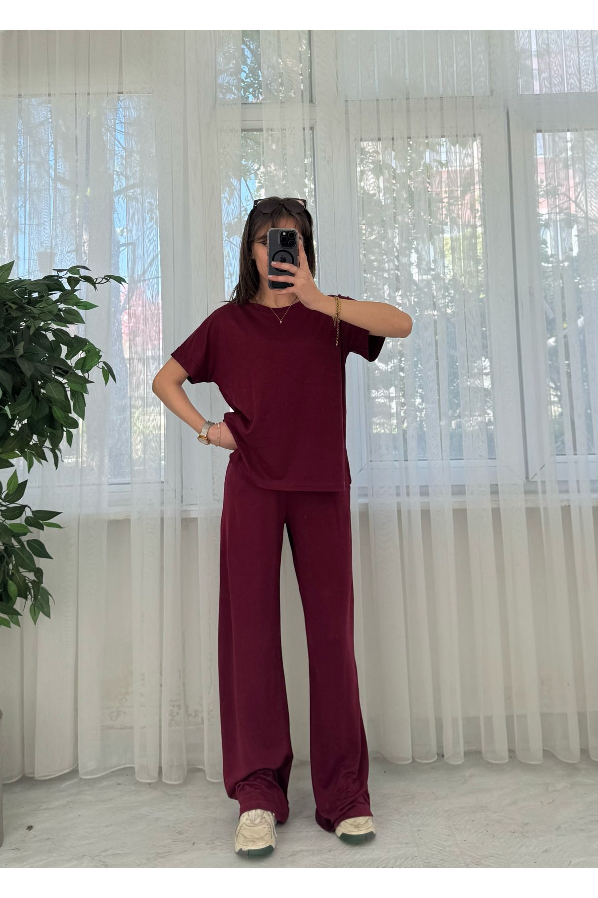 LUVESSE Bordo Pike İkili Takım