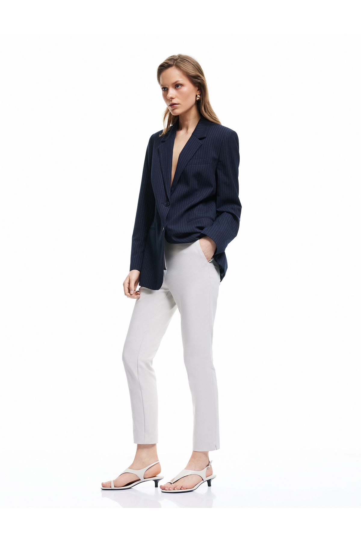Koton Yeni Sezon Yüksek Bel Slim Fit Cigarette Pantolon