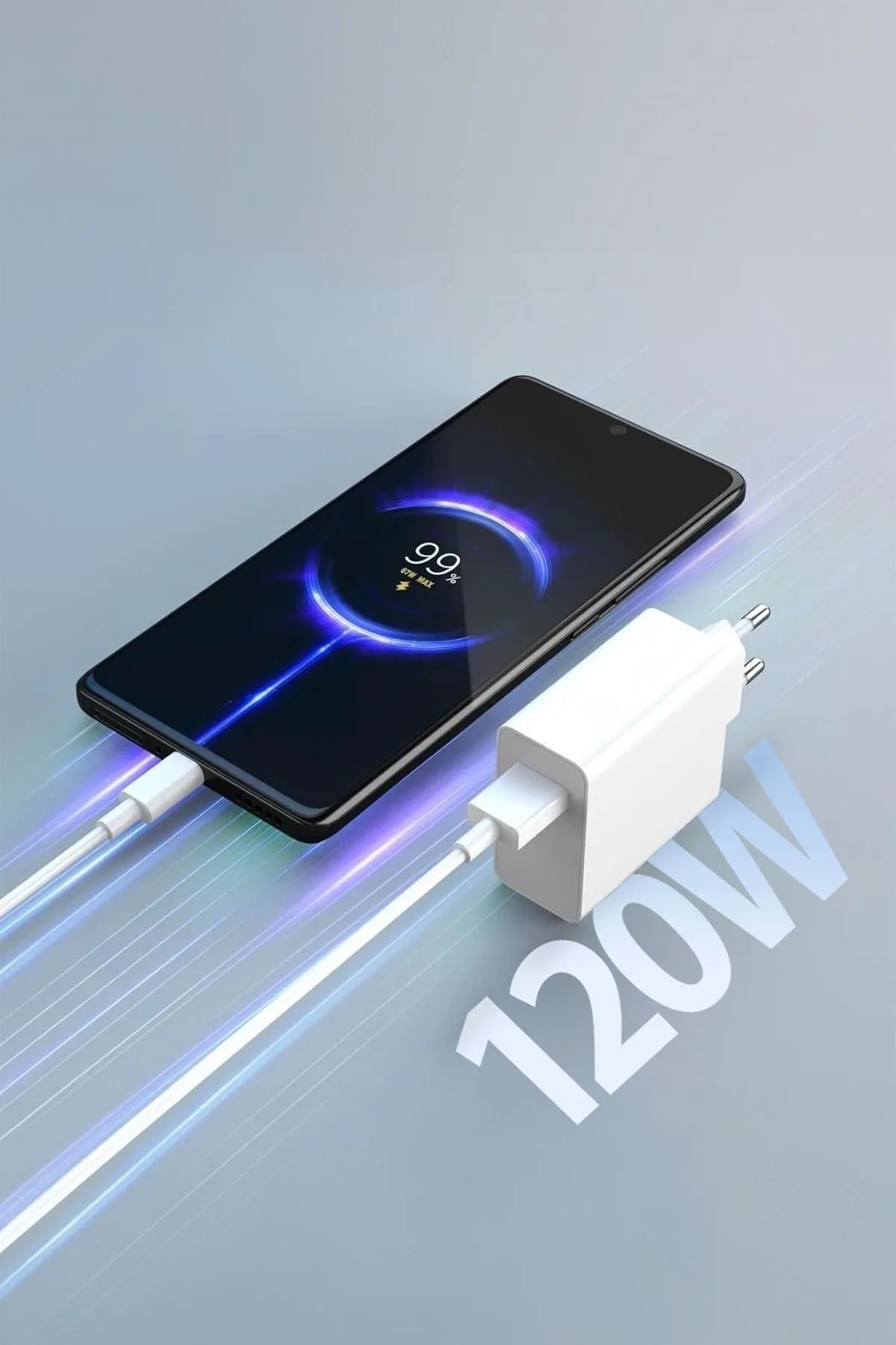 Car19 120 Watt Samsung Redmi Huawei Uyumlu Turbo Hızlı Şarj Cihazı Fast Dualcom Şarj Seti