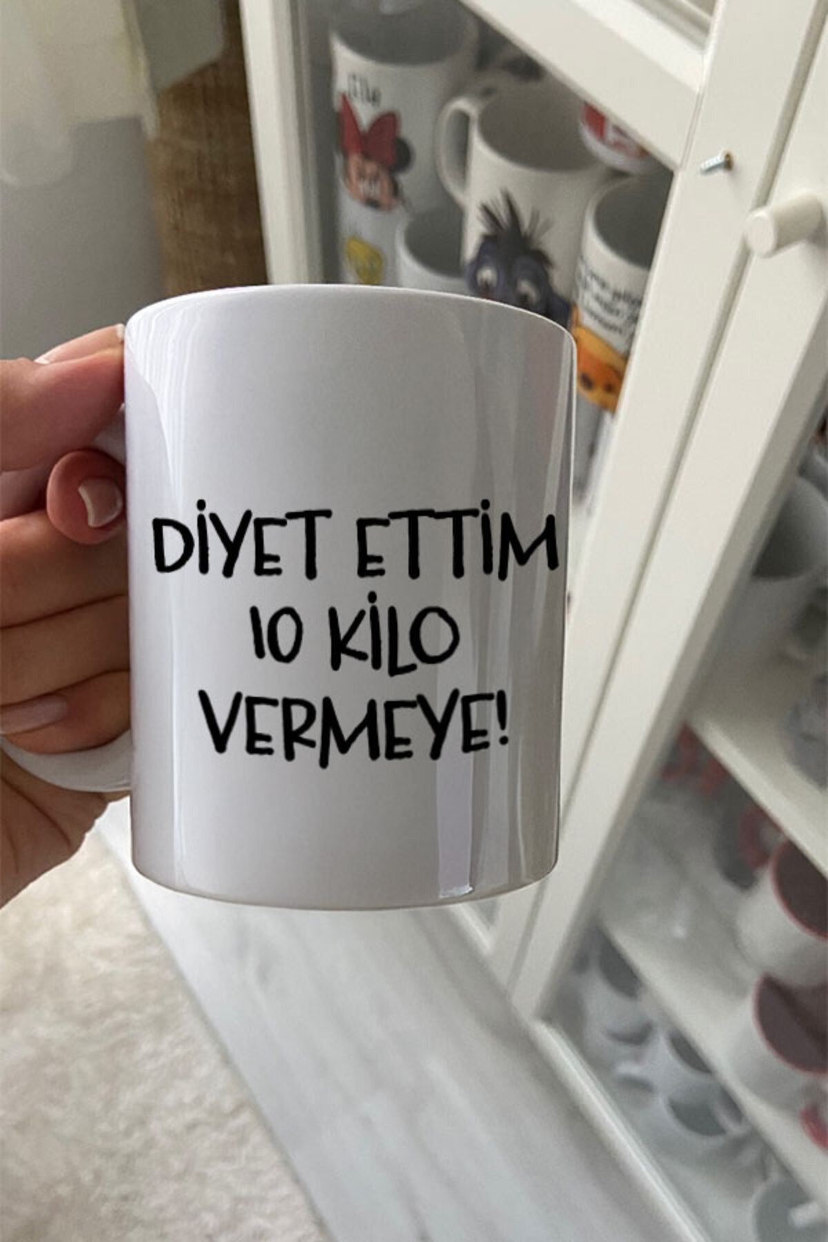 Tasarım İzi Diyet Ettim 10 Kilo Vermeye Kupası