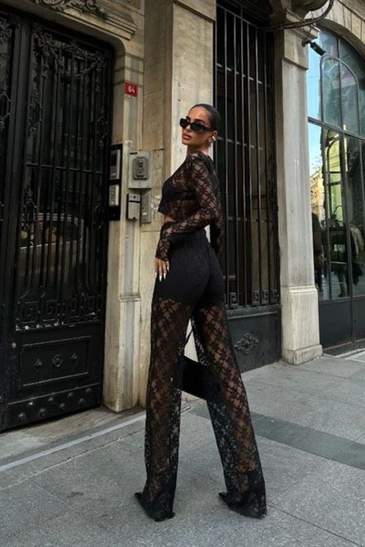 Omarı Evelyne Crop Dantelli Takım 9751-08