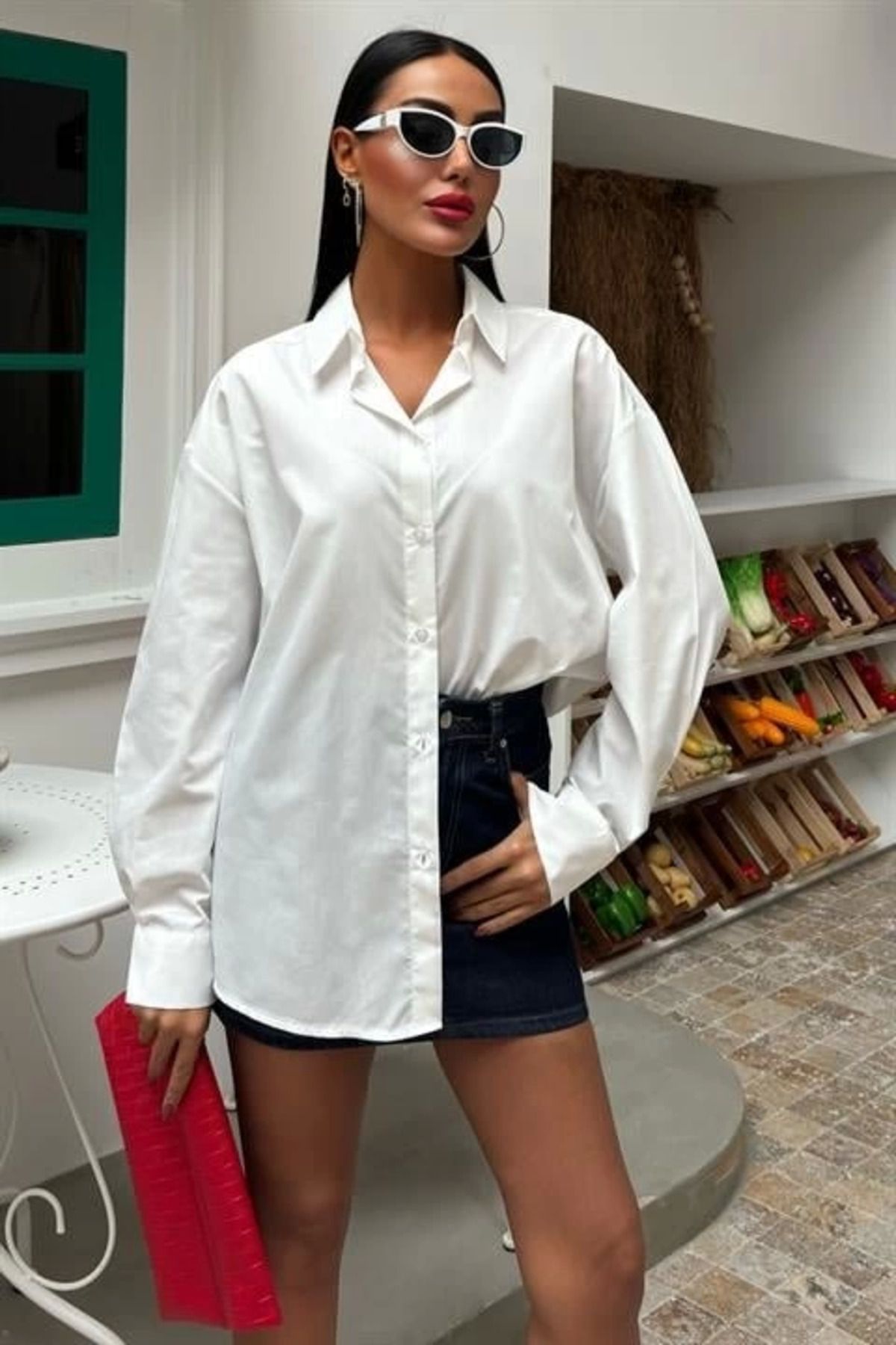ZORM Klasik Oversize Poplin Gömlek 3421