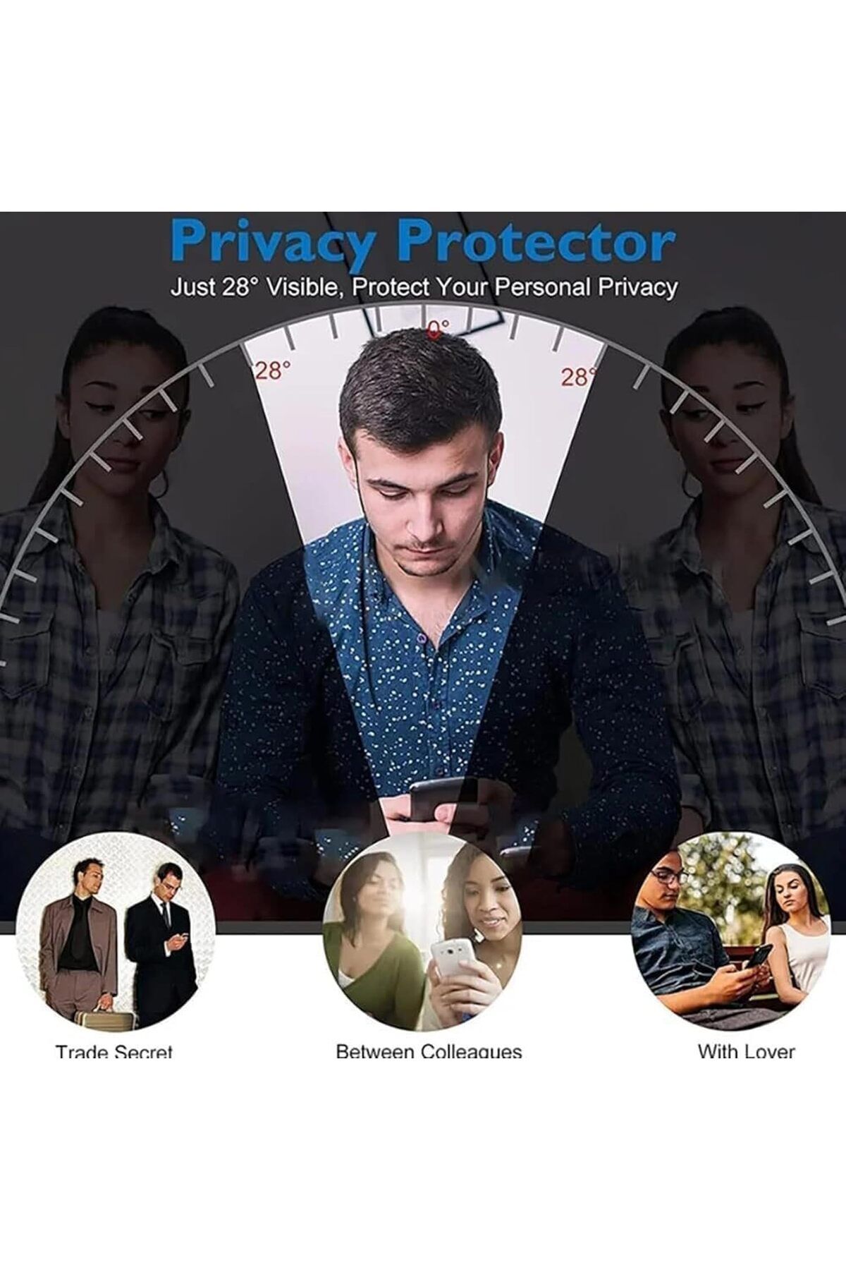 Generic-OPPO Find X3 Pro Privacy Hydrogel Screen Film Compatible For OPPO Find X3 Pro Front Full Coverage, 3