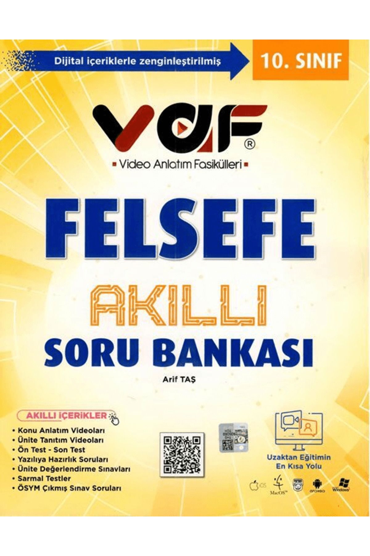 Çap Yayınları 10. Sınıf VAF Felsefe Soru Bankası / Arif Taş / Çap Yayınları / 9786057419231