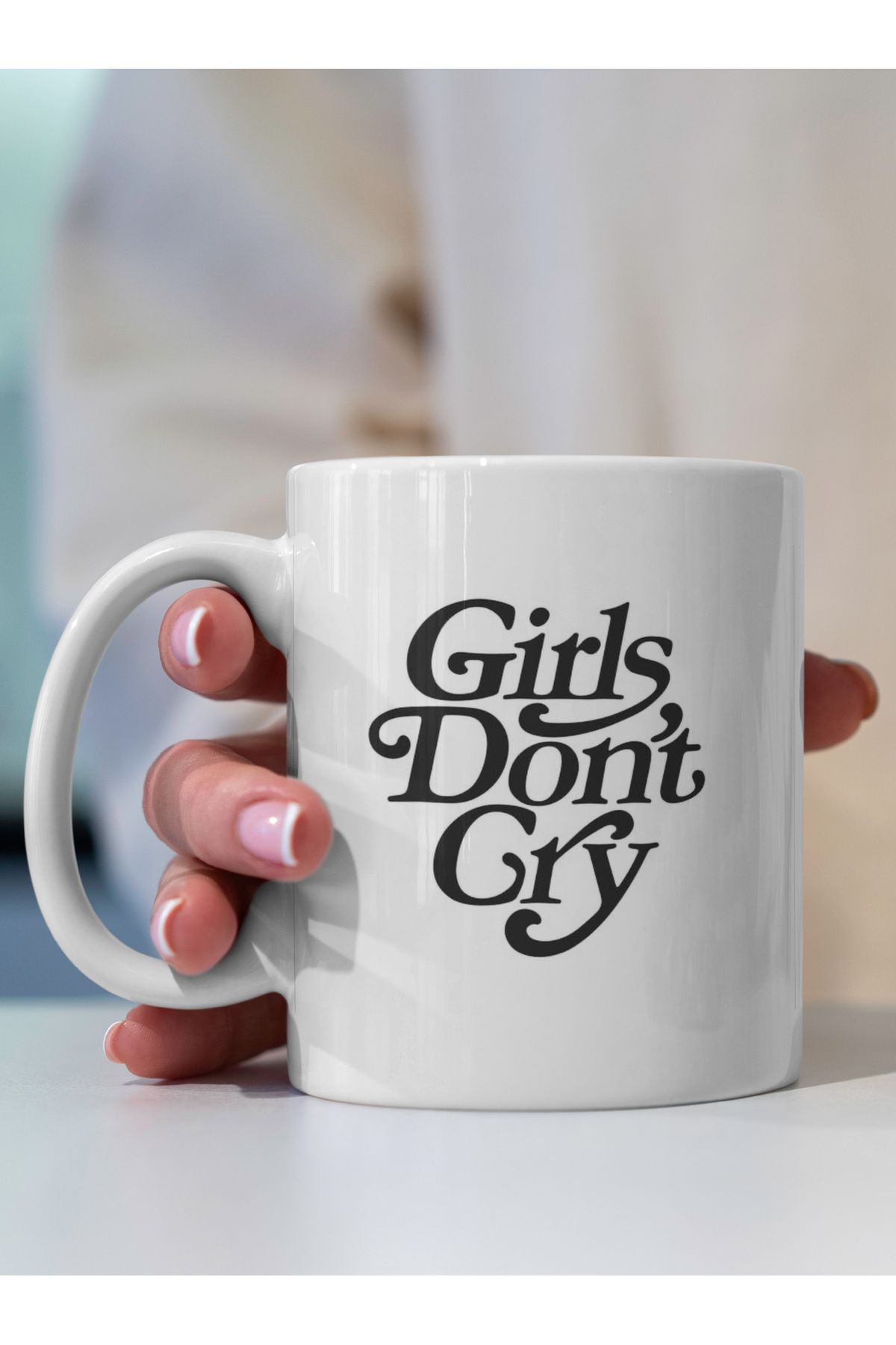 Ayabak Kupa Bardak - Girls Don't Cry Desenli Kupa Bardak - Hediyelik Kupa Bardak