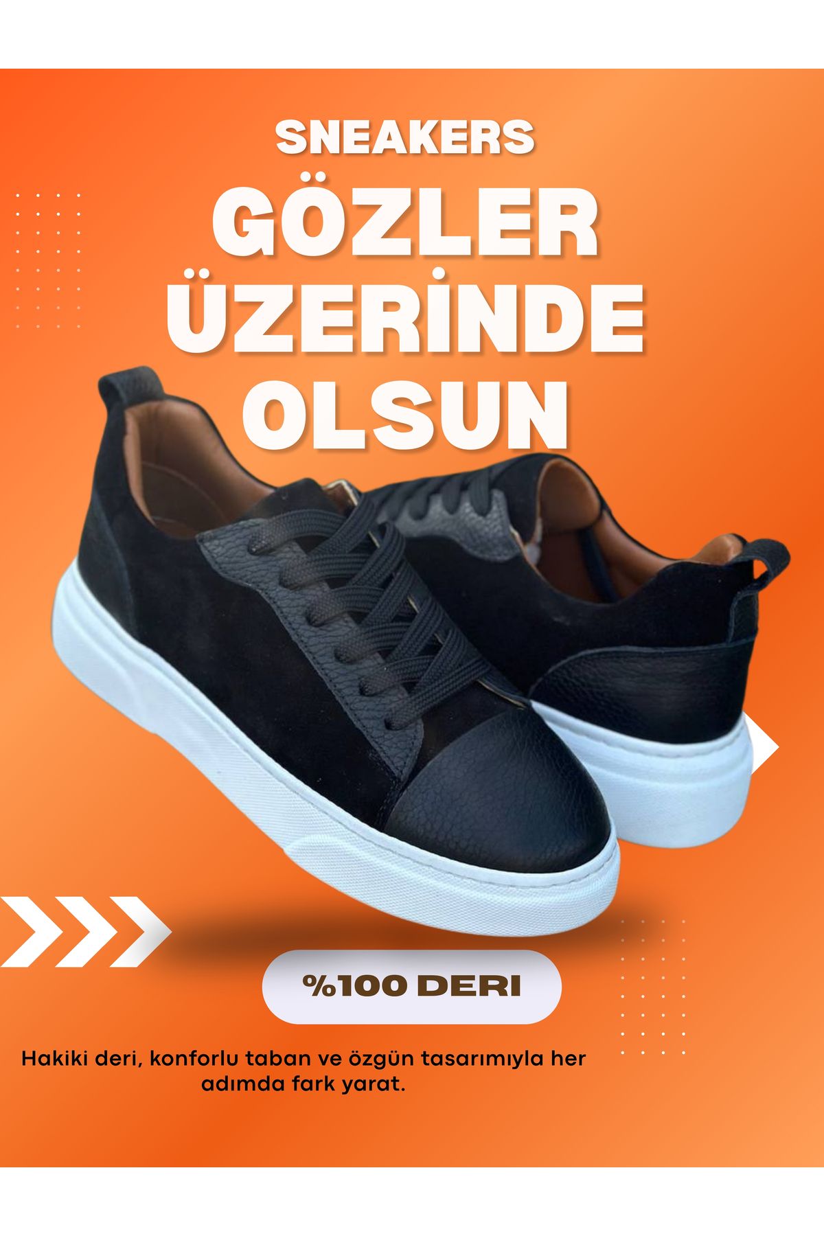 shcenco Hakiki Deri Erkek Sneaker Ayakkabı – El İşçiliği ve Konforlu Taban