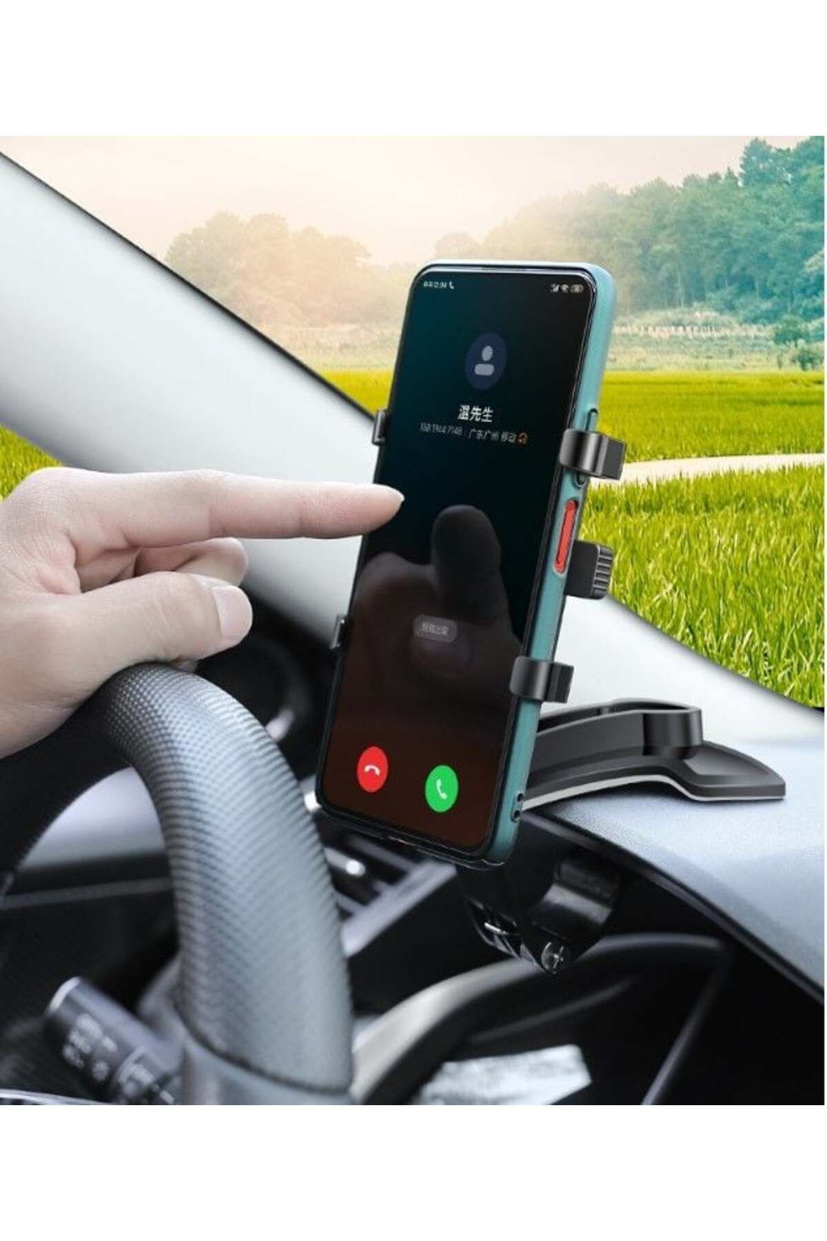sinerjim Araba Gösterge Üstüne Takılan 360 Oynar Başlıklı Telefon Tutucu