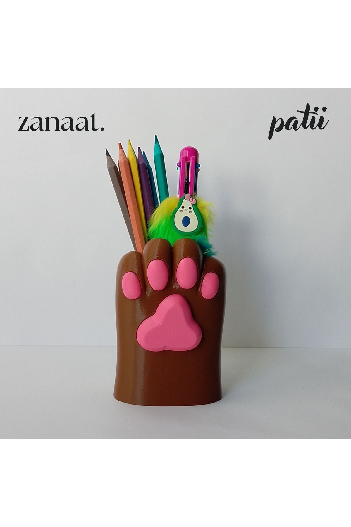 Zanaat Özel Üretim Sevimli Kedi Patisi Şeklinde Kalemlik